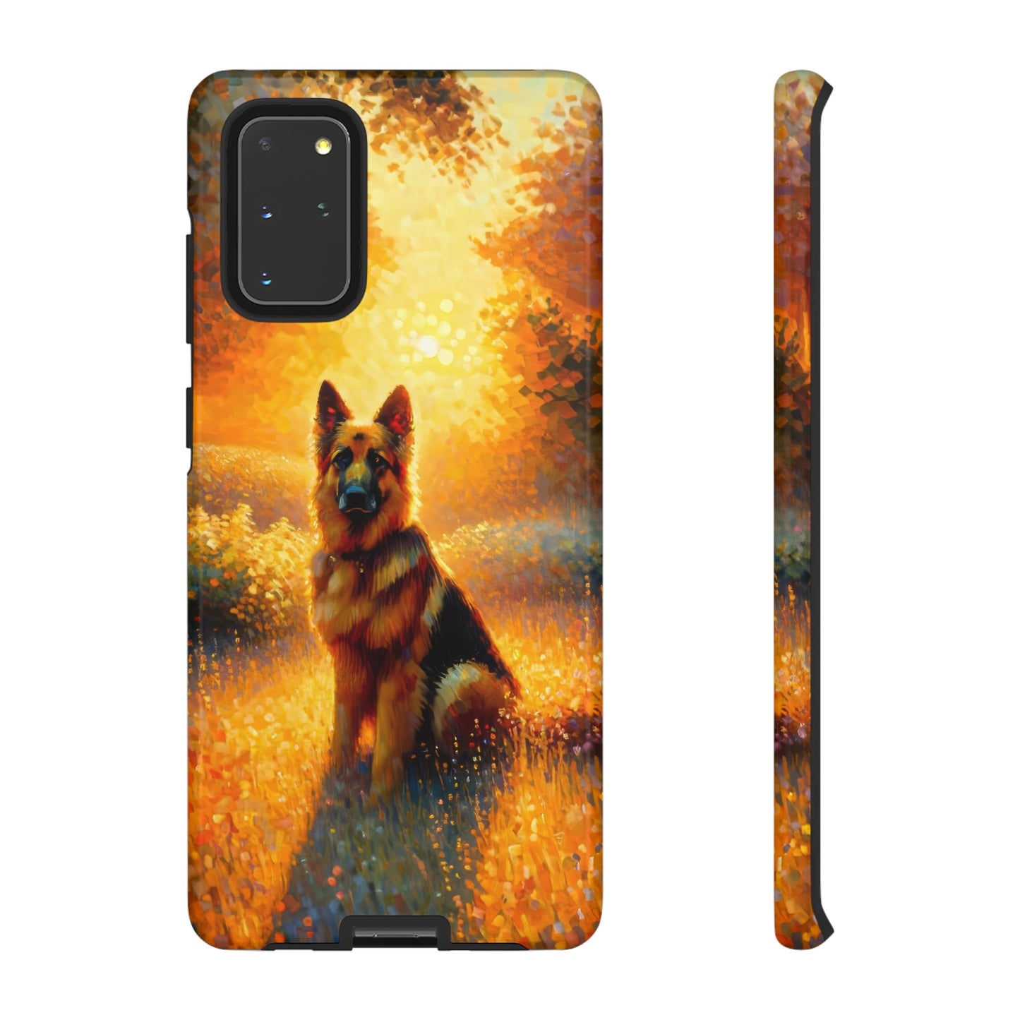 Golden hour and neo-impressionism German Shepherd Phone Case