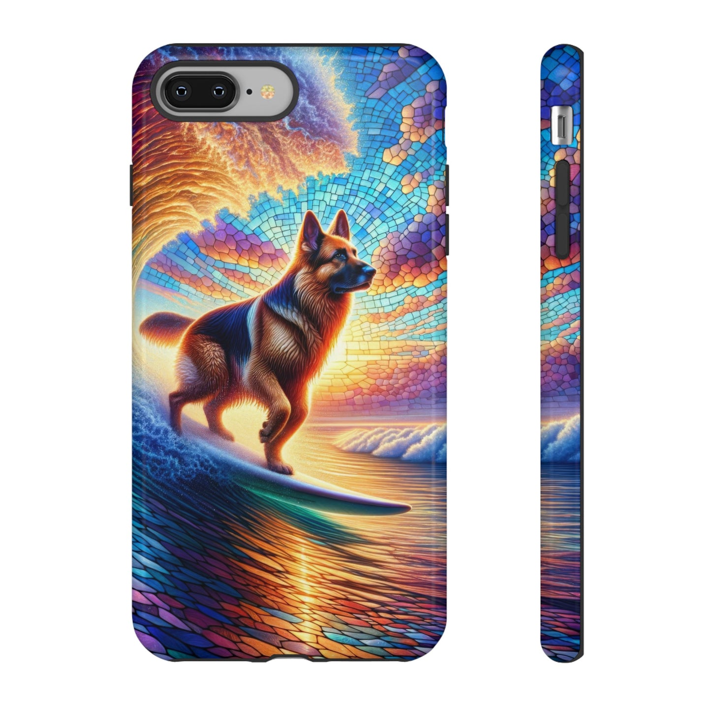 German Shepherd Surfing Phone Case