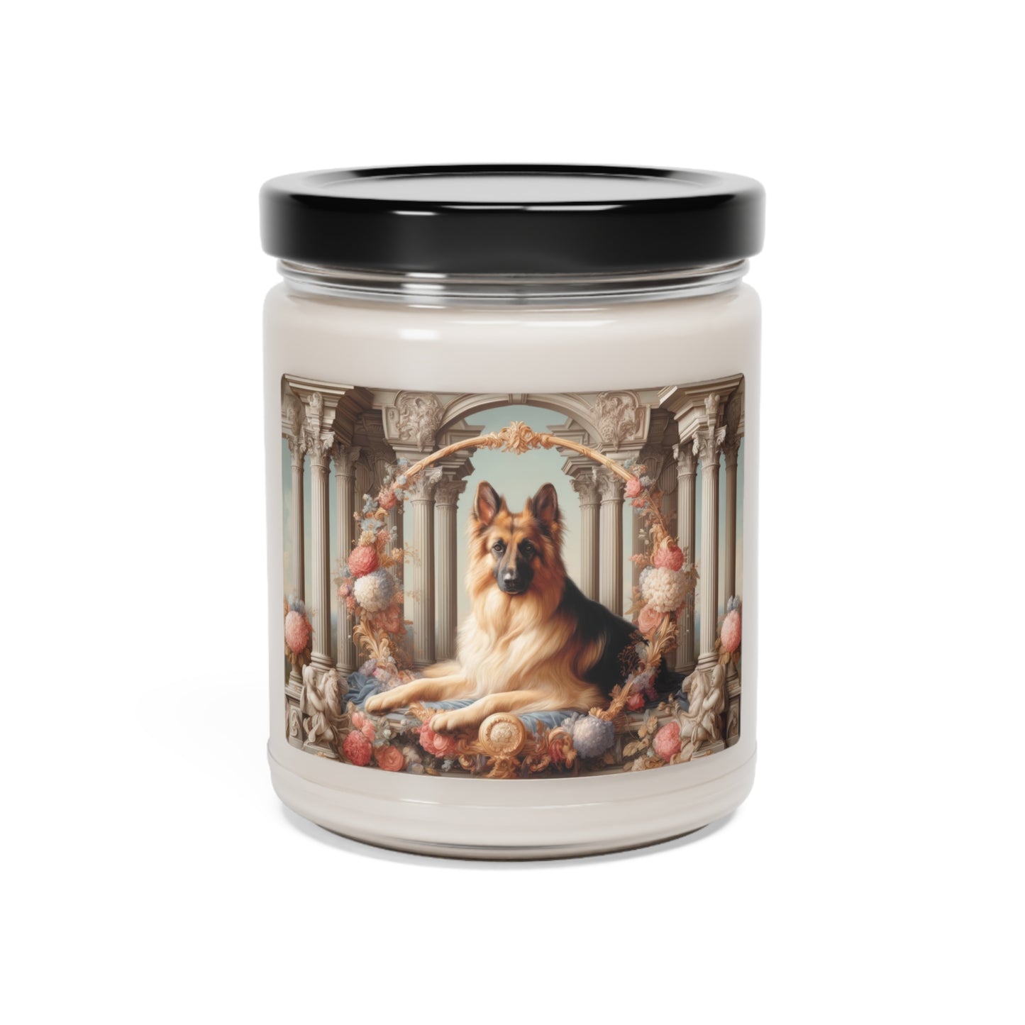 Neo-classical German Shepherd Scented Soy Candle, 9oz