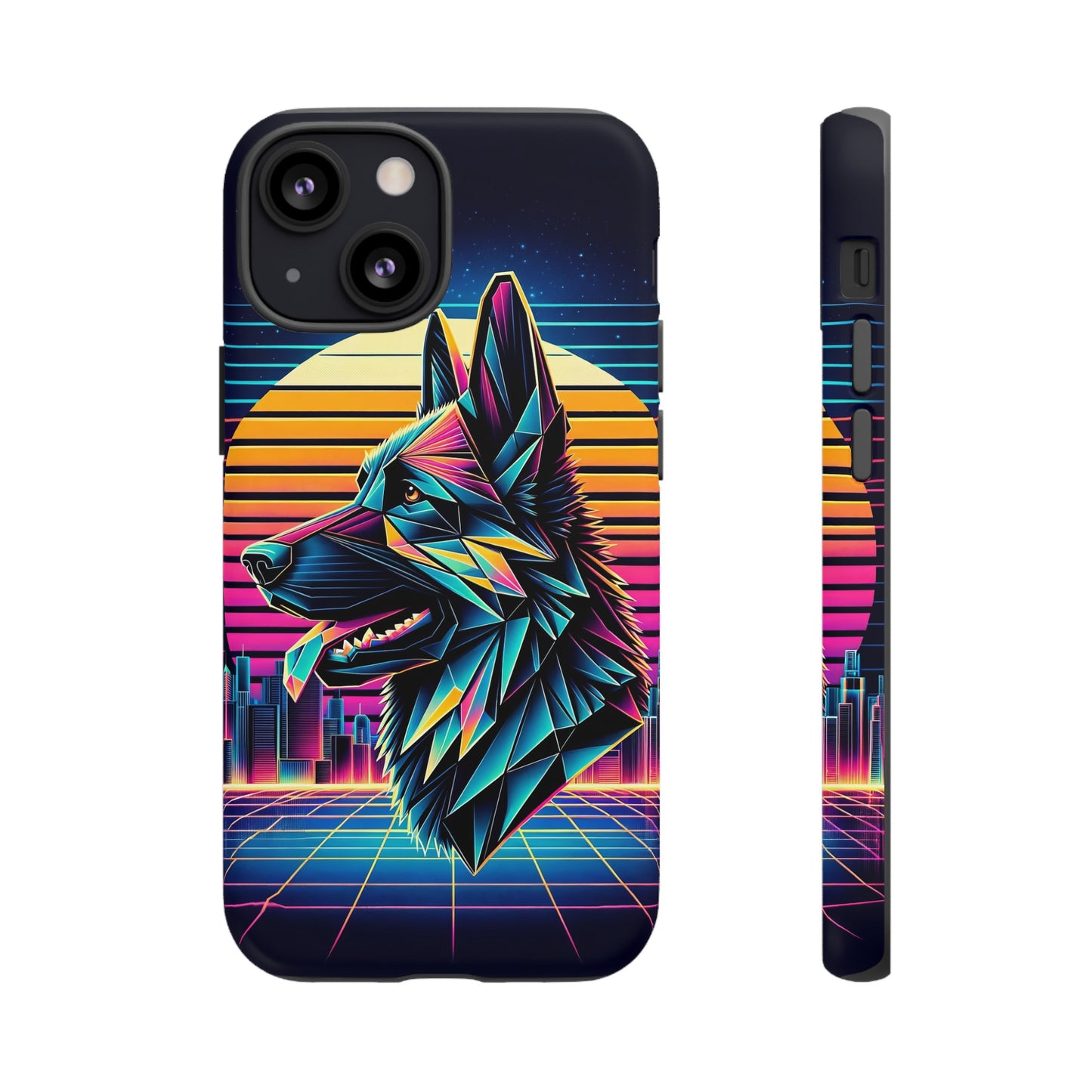 Origami and polyart German Shepherd Phone Case