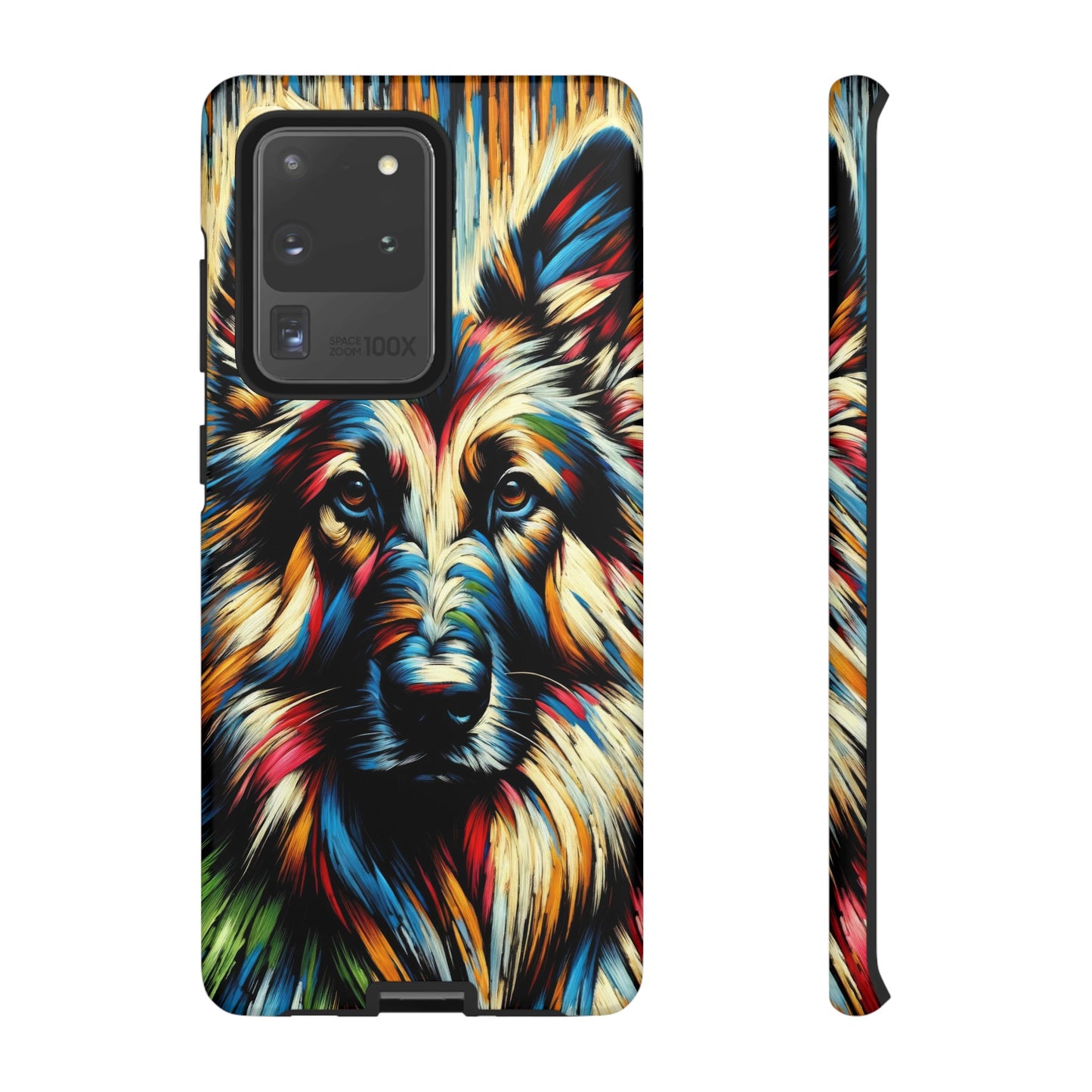 Fauvism scratchboard technique German Shepherd Phone Case