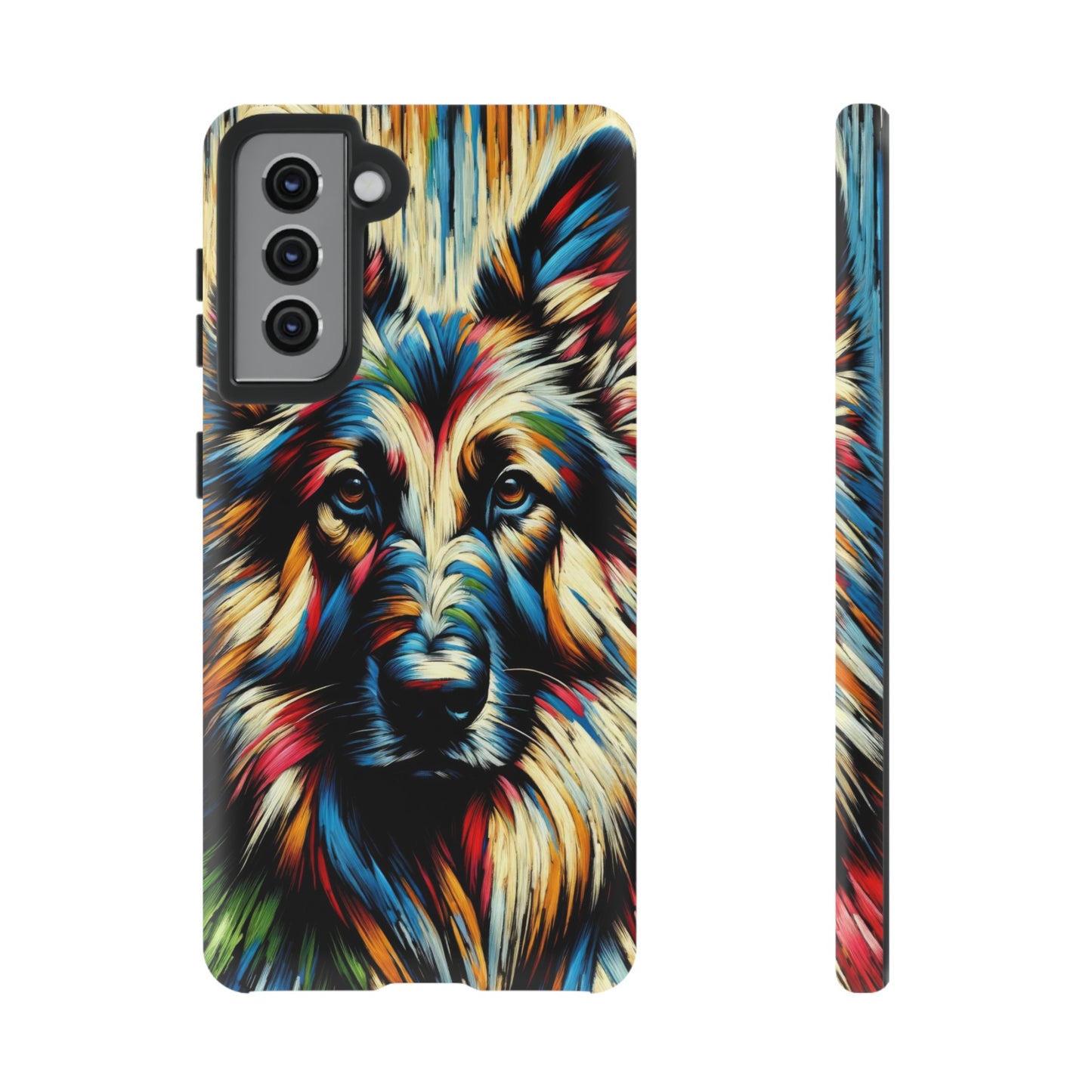 Fauvism scratchboard technique German Shepherd Phone Case