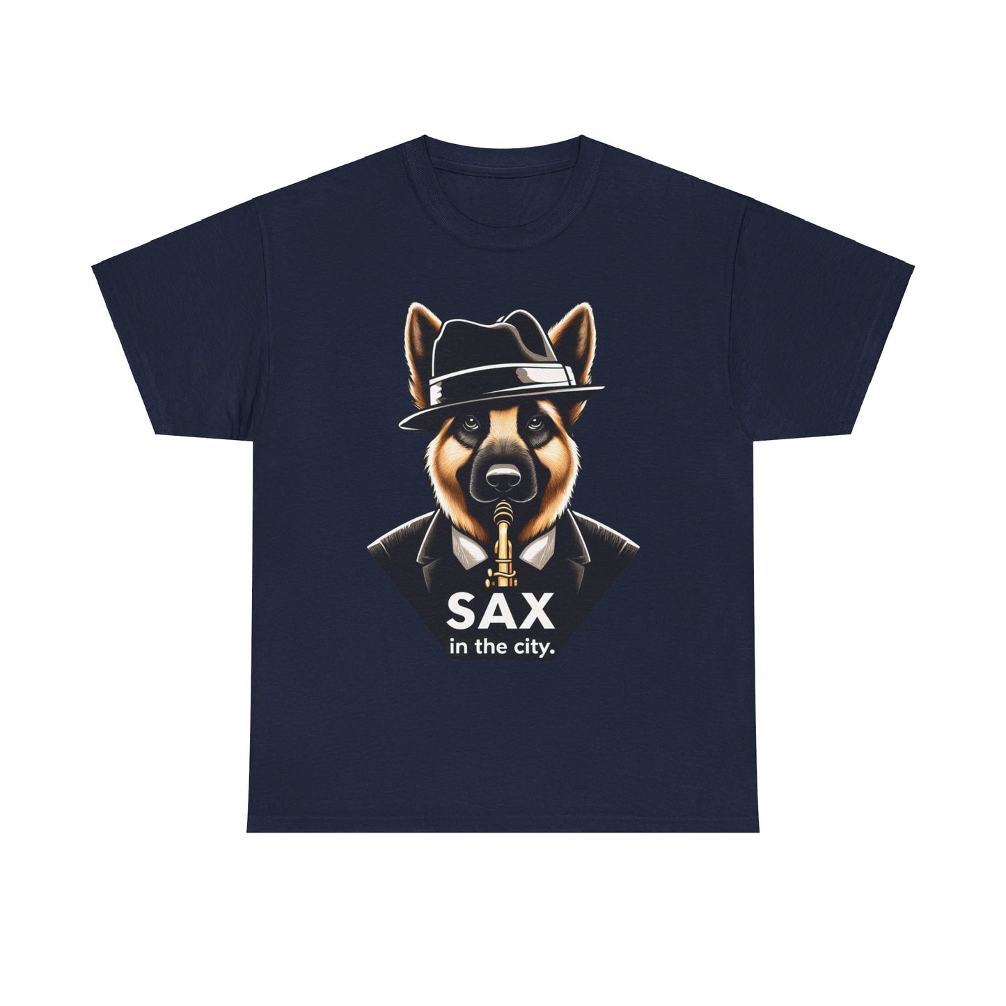 Sax in the City T-Shirt (13 colors) (German Shepherd)