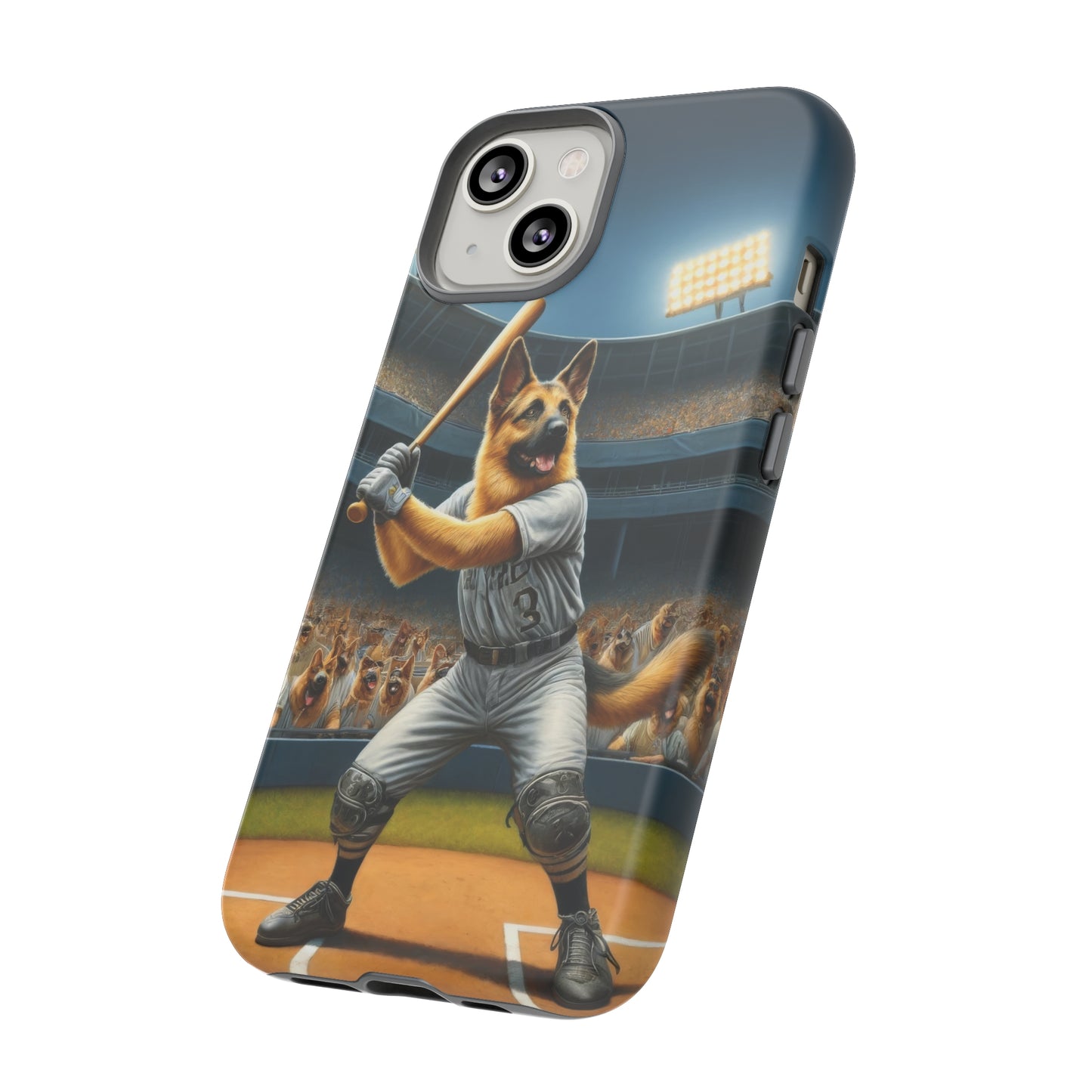 German Shepherd Playing Baseball Tough Phone Case