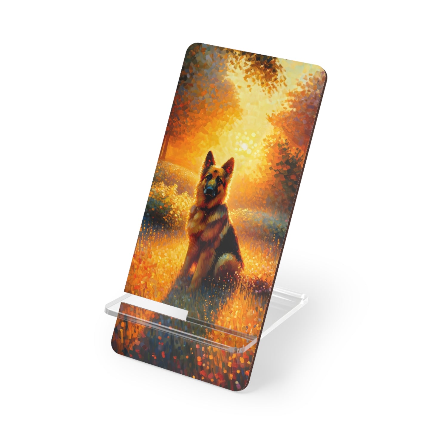 Golden hour and neo-impressionism German Shepherd Smartphone Stand