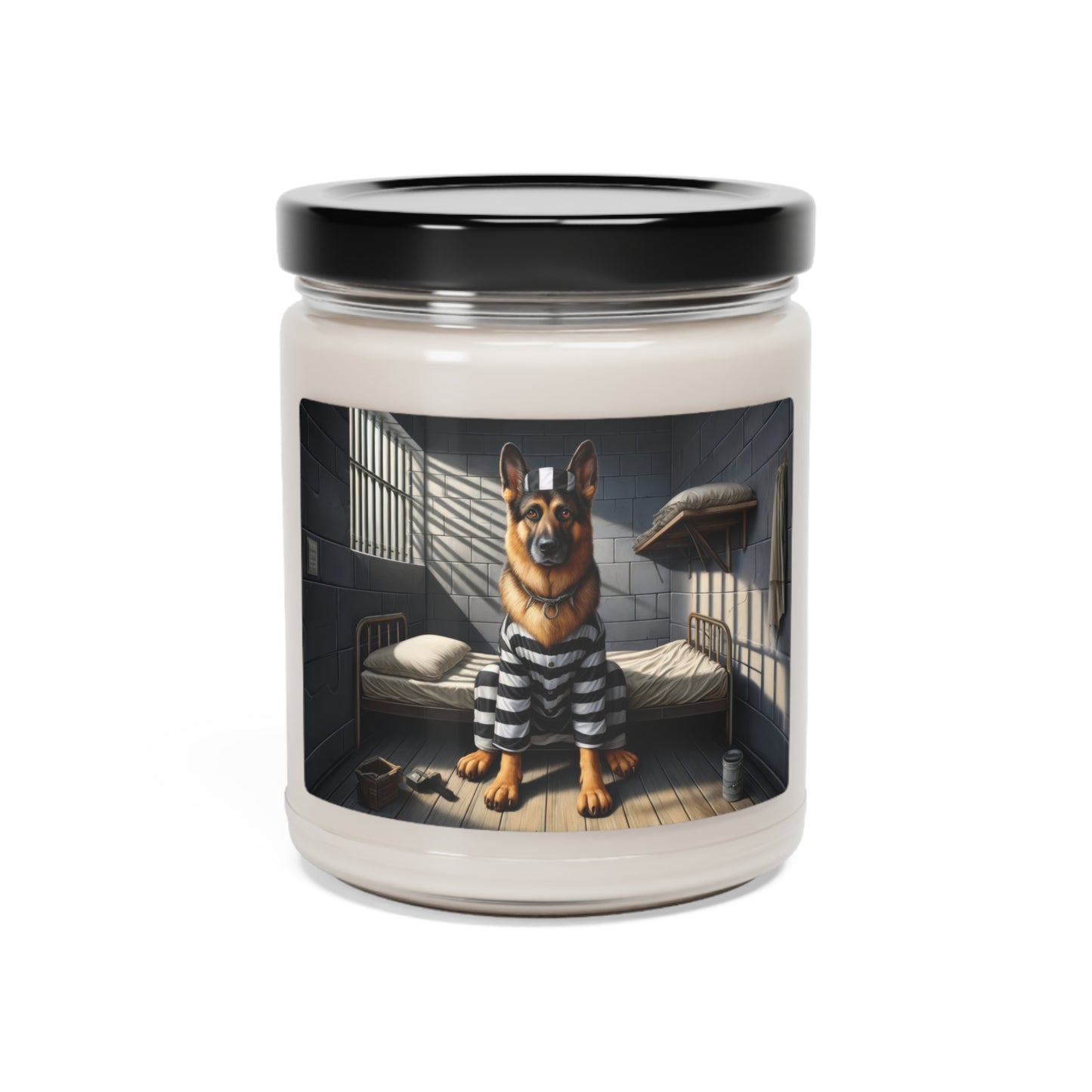 German Shepherd as a prisoner Scented Soy Candle, 9oz