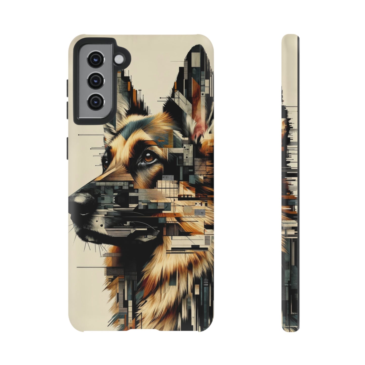 Constructivist and dadaist German Shepherd Phone Case