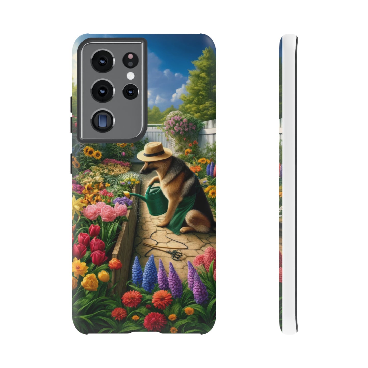 German Shepherd Gardening Phone Case