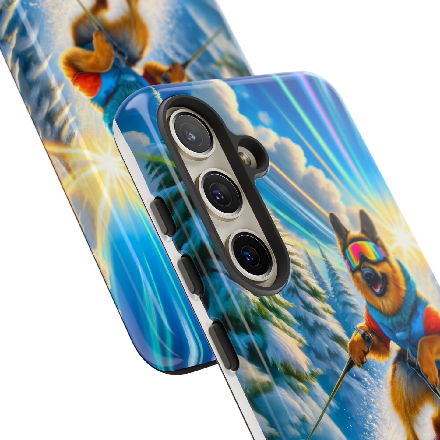 German Shepherd Skiing Phone Case