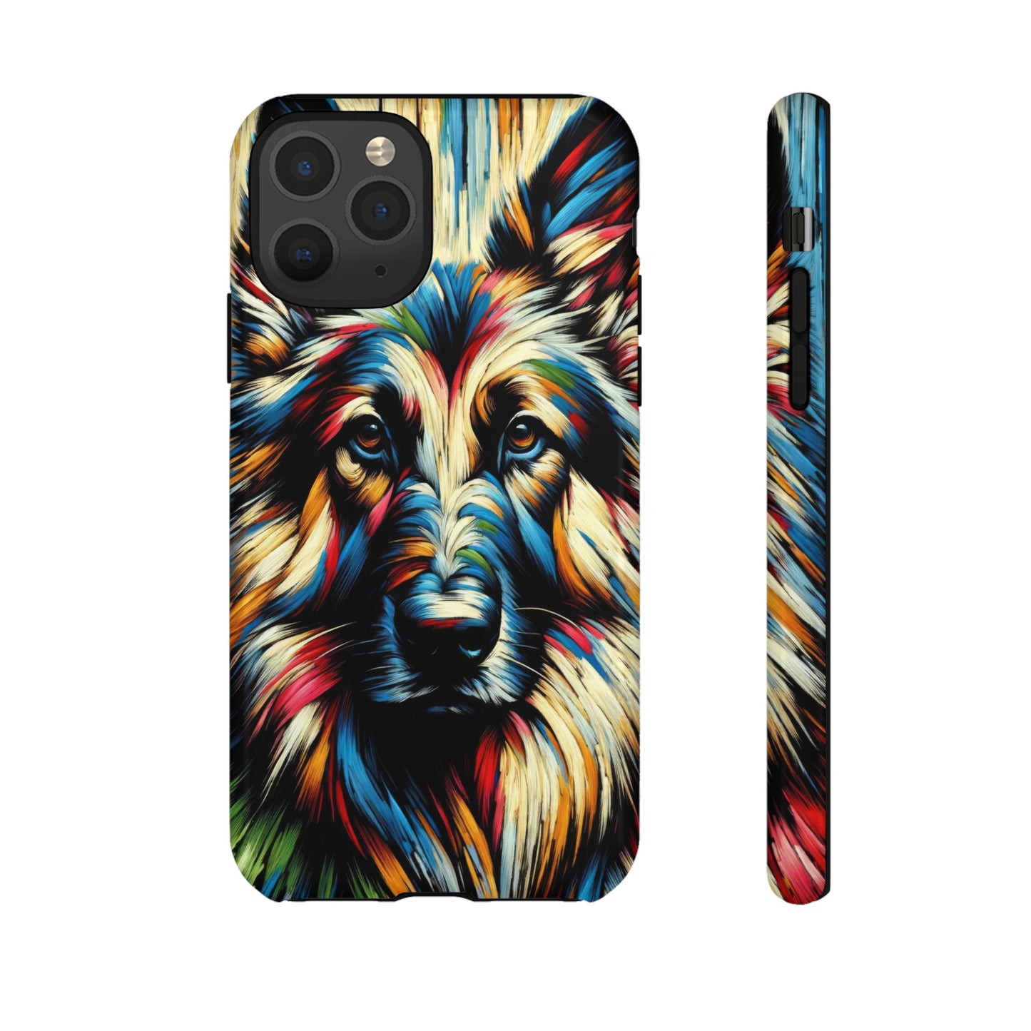 Fauvism scratchboard technique German Shepherd Phone Case