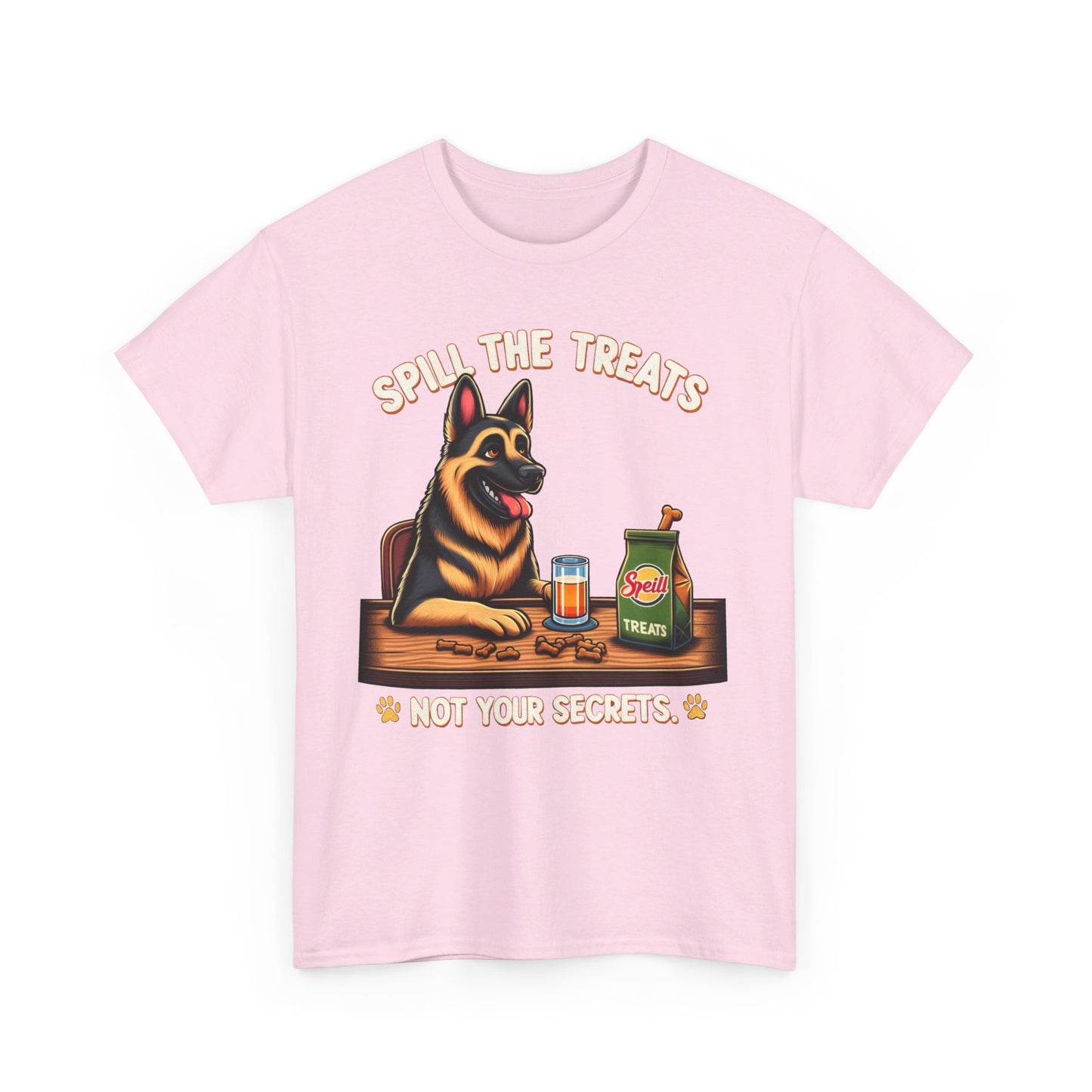 Spill the Treats T-Shirt (13 colors) (German Shepherd)