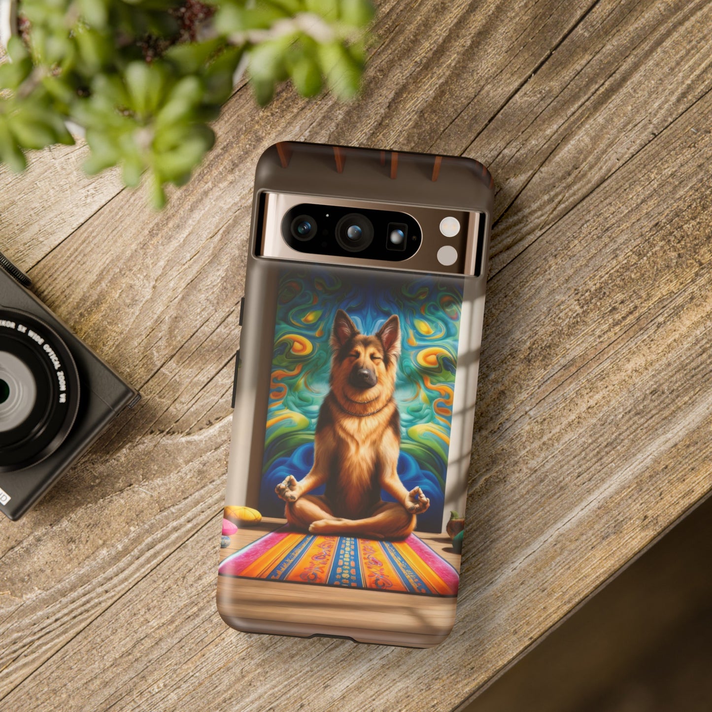 German Shepherd Meditating Phone Case