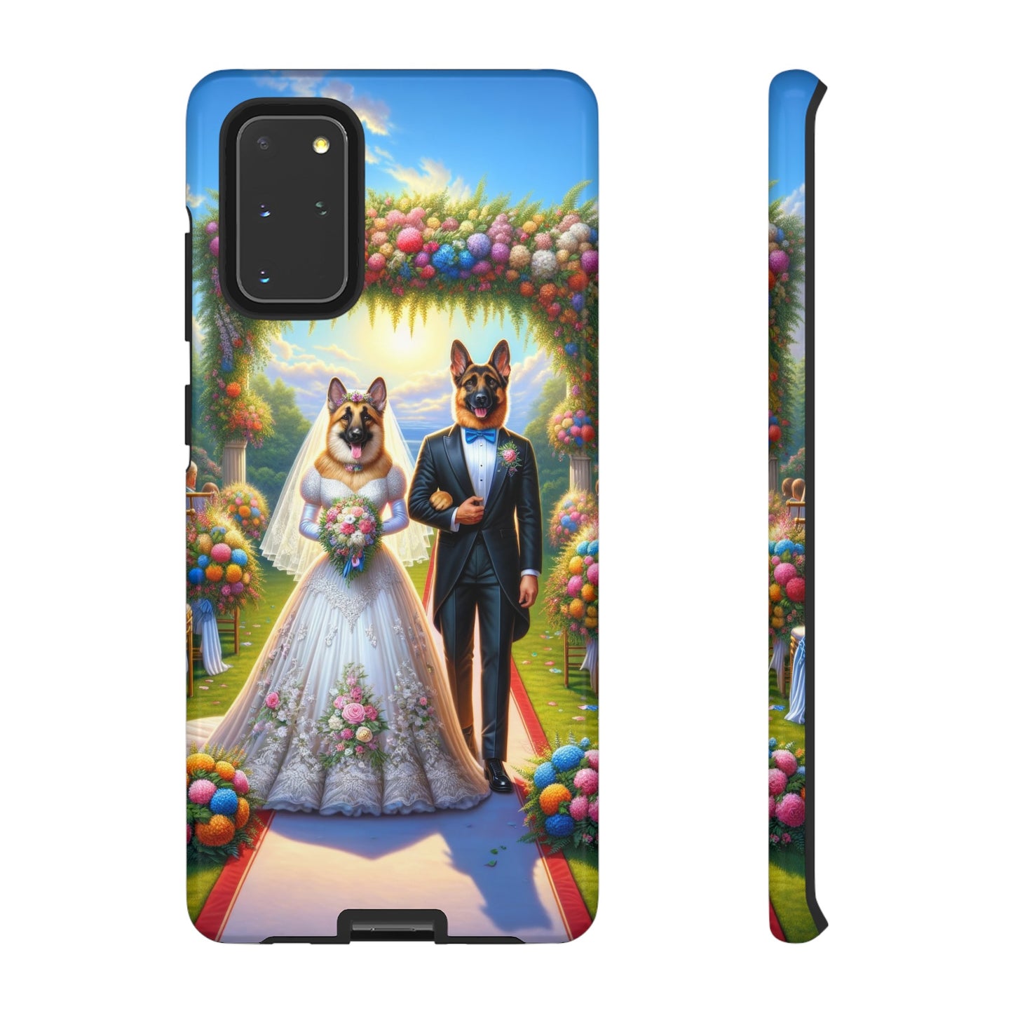 German Shepherds getting Married  Phone Case