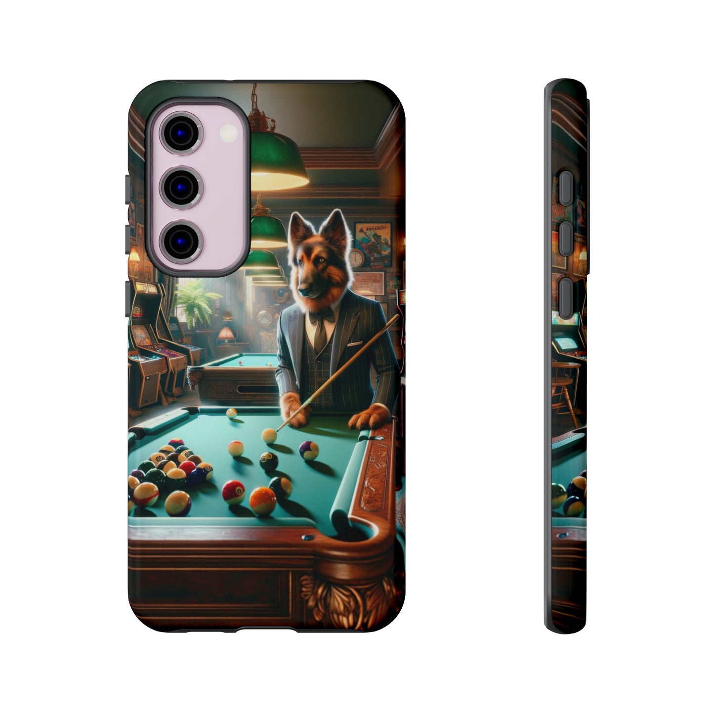 German Shepherd Playing Pool Phone Case