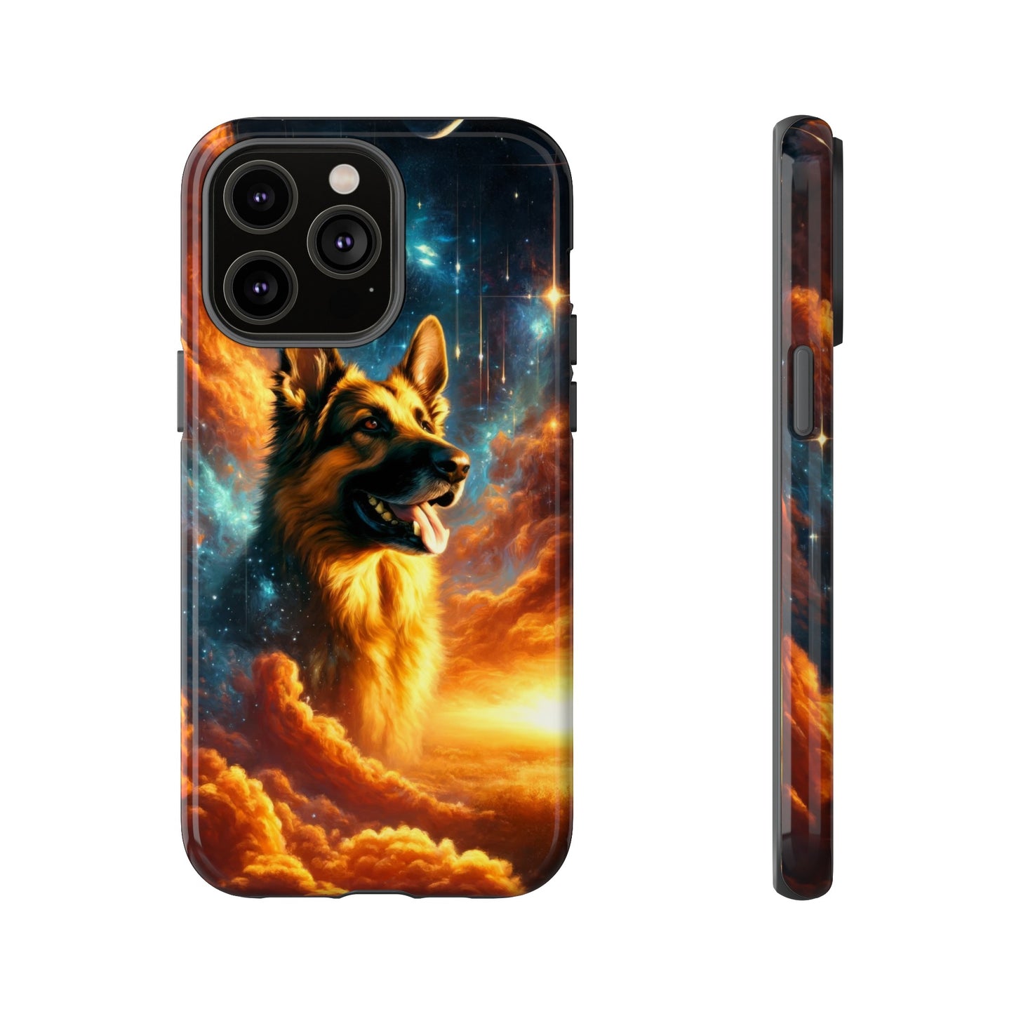 Sci-fi and stars-themed German Shepherd Phone Case