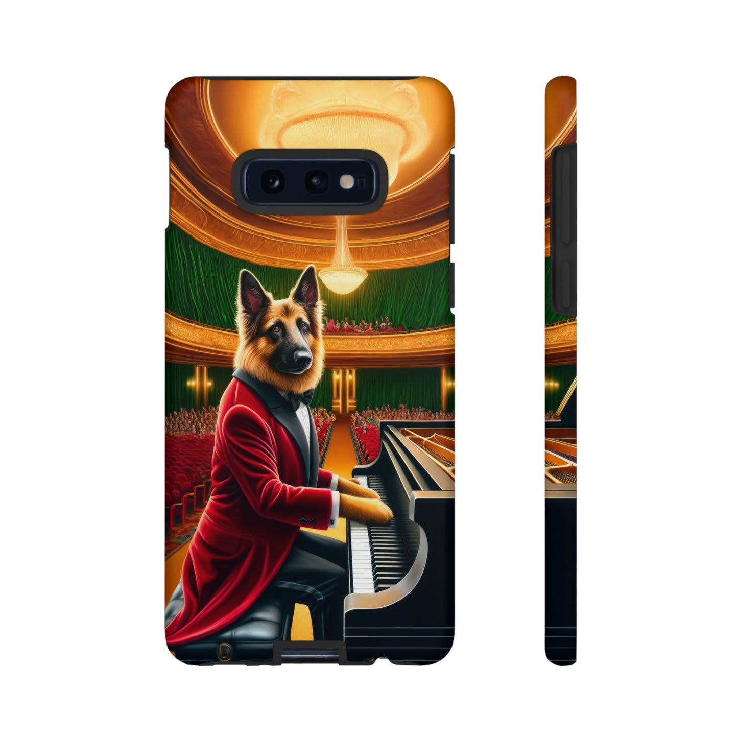 German Shepherd Playing the Piano Phone Case