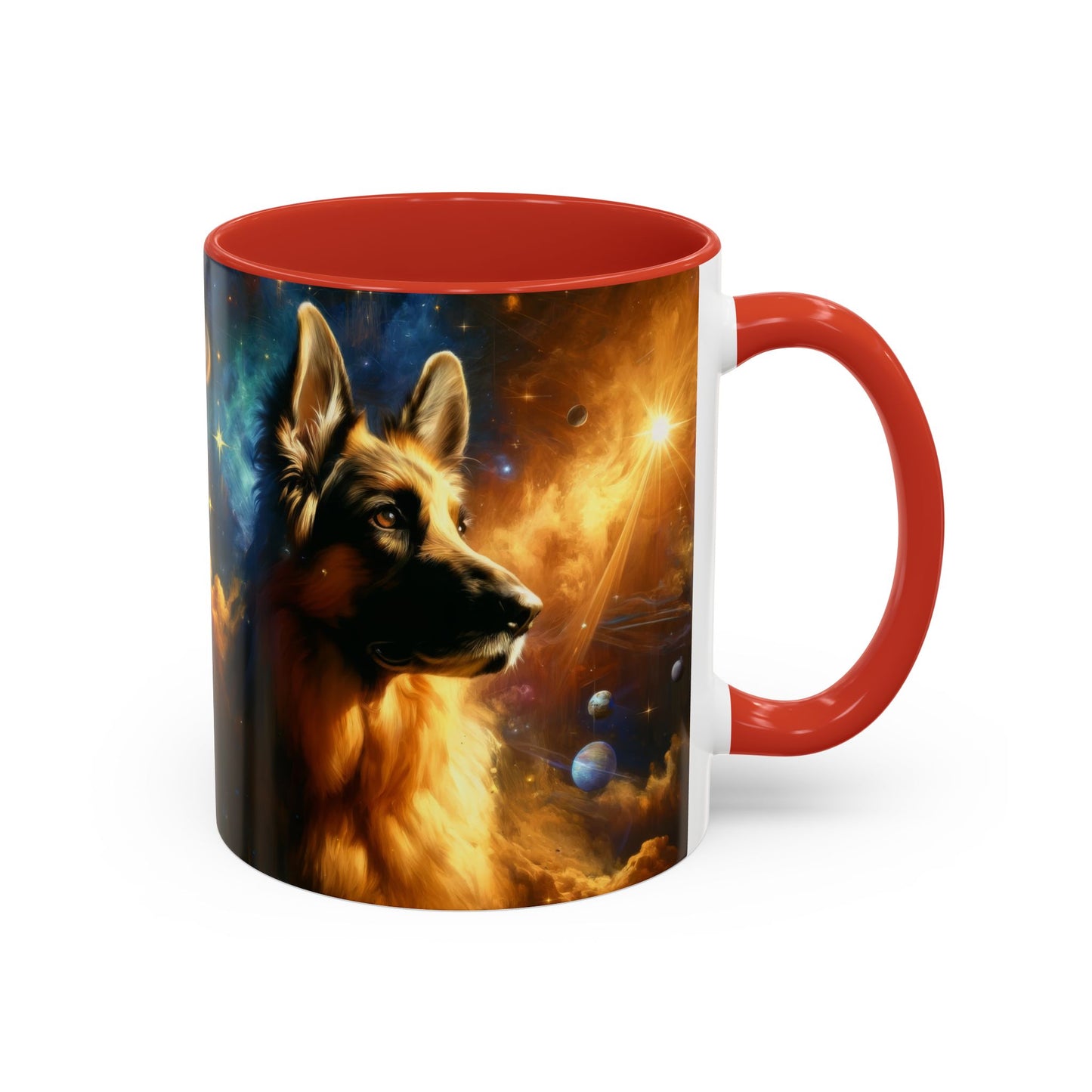 Sci-fi and stars-themed German Shepherd Coffee Mug