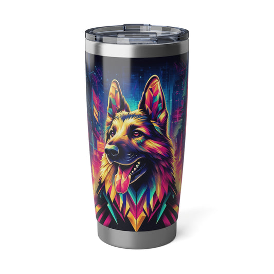 Glitch art German Shepherd 20oz Tumbler