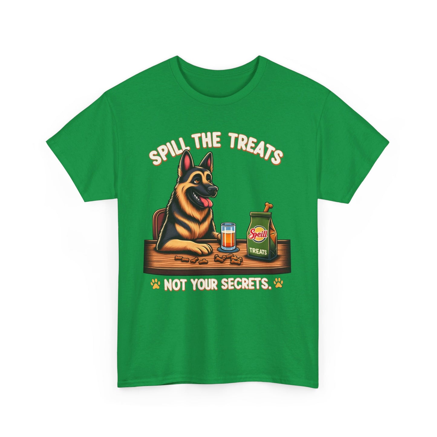 Spill the Treats T-Shirt (13 colors) (German Shepherd)