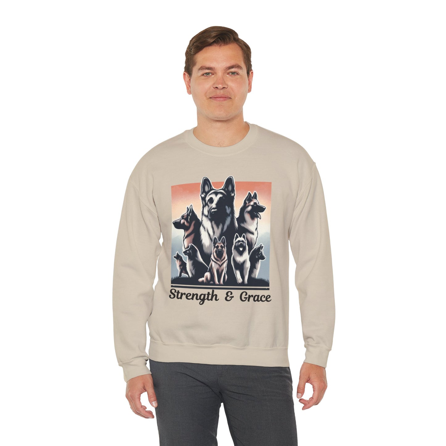 Strength And Grace Sweatshirt (10 colors) (German Shepherd)