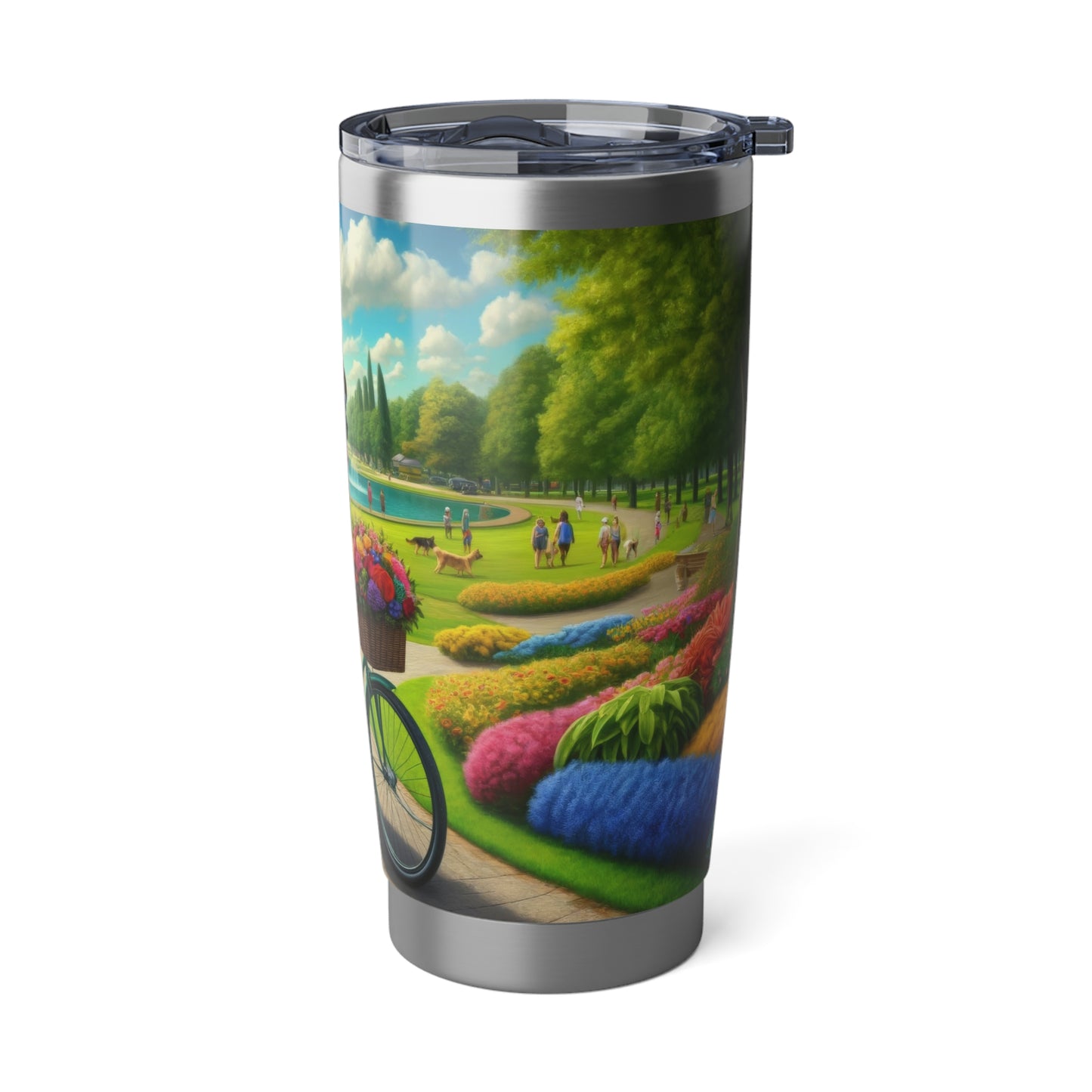 German Shepherd Riding a Bicycle 20oz Tumbler