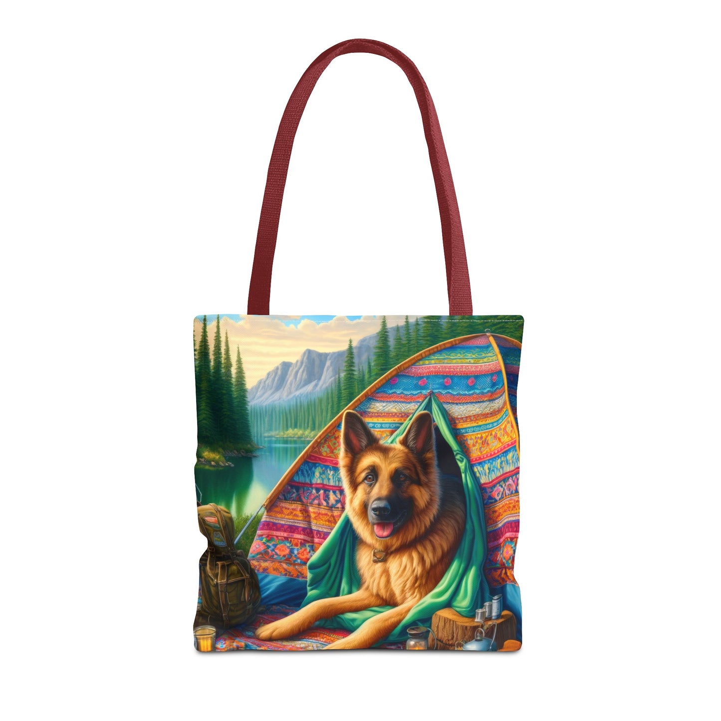 German Shepherd Camping Tote Bag