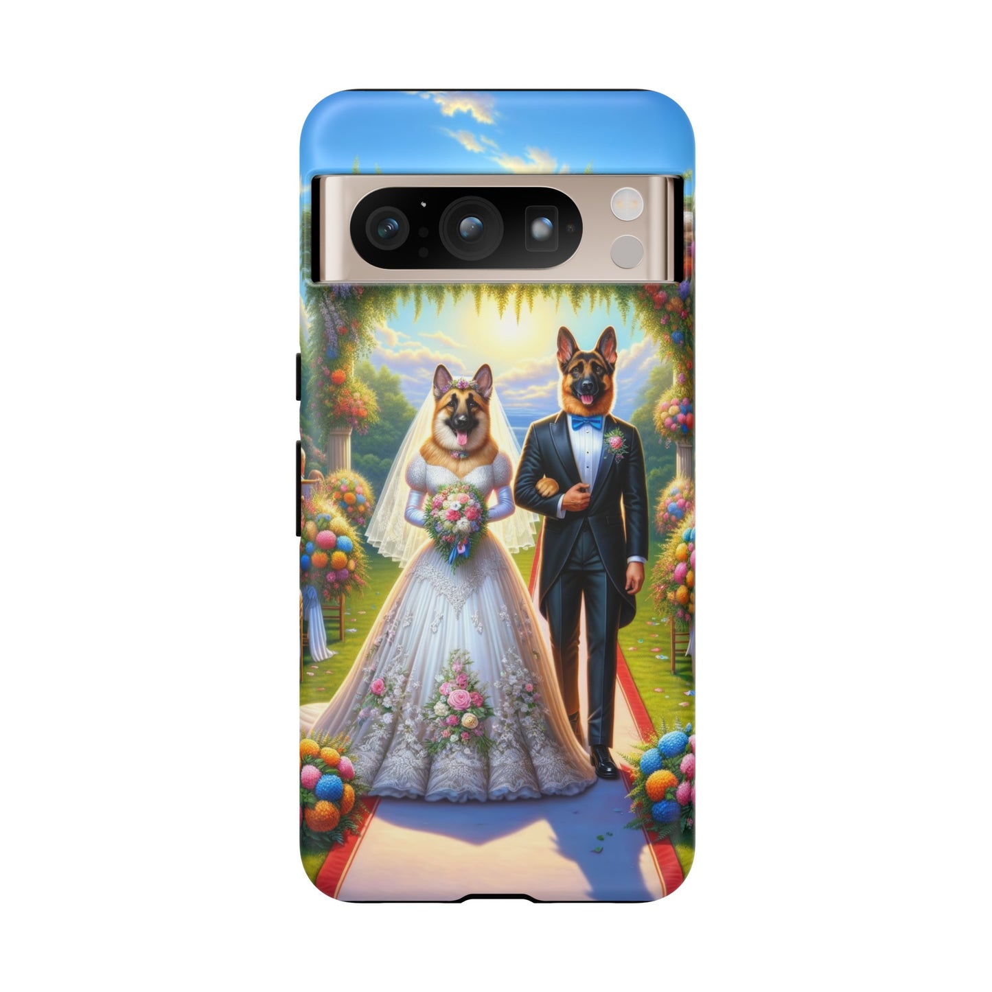 German Shepherds getting Married  Phone Case