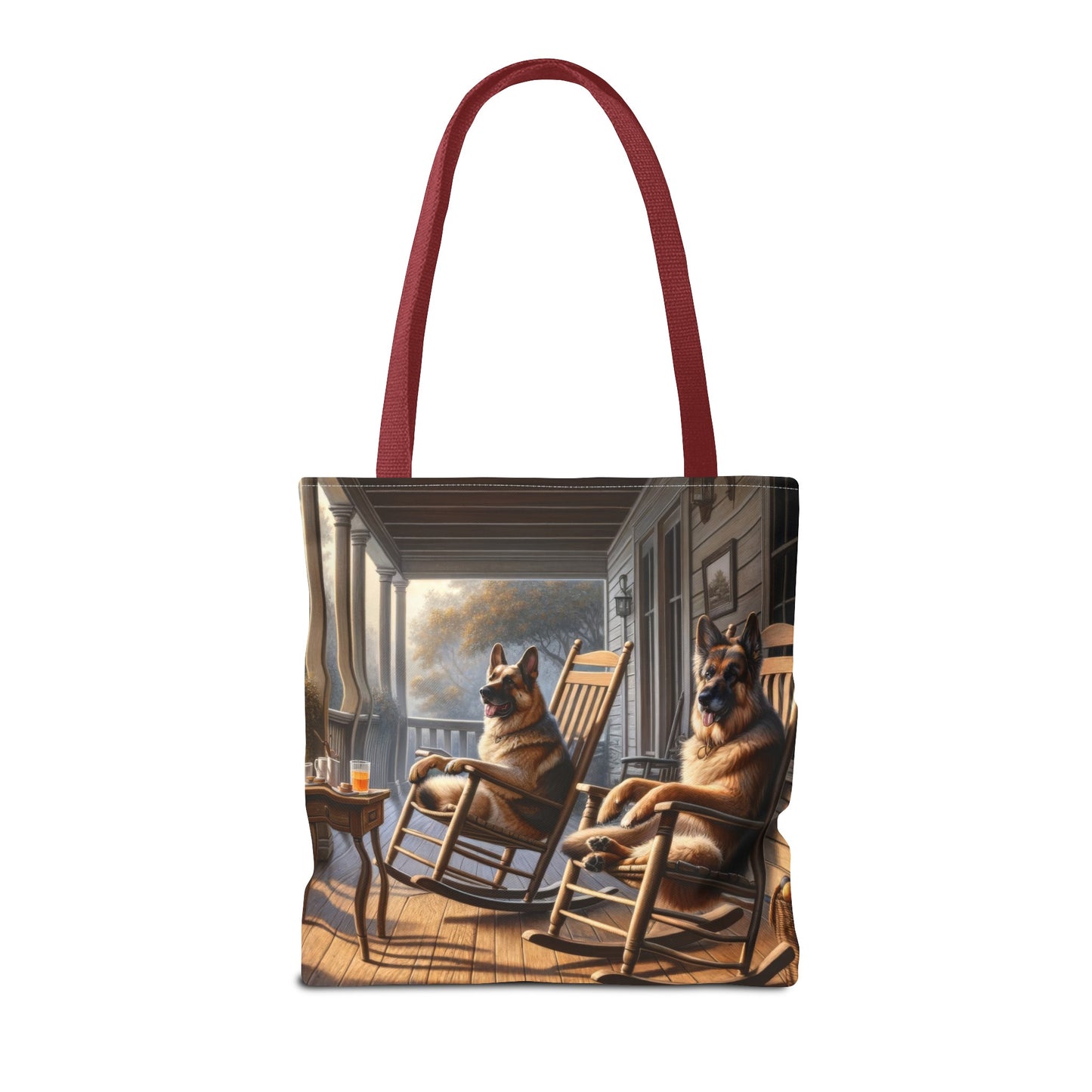 German Shepherds on the Porch Tote Bag