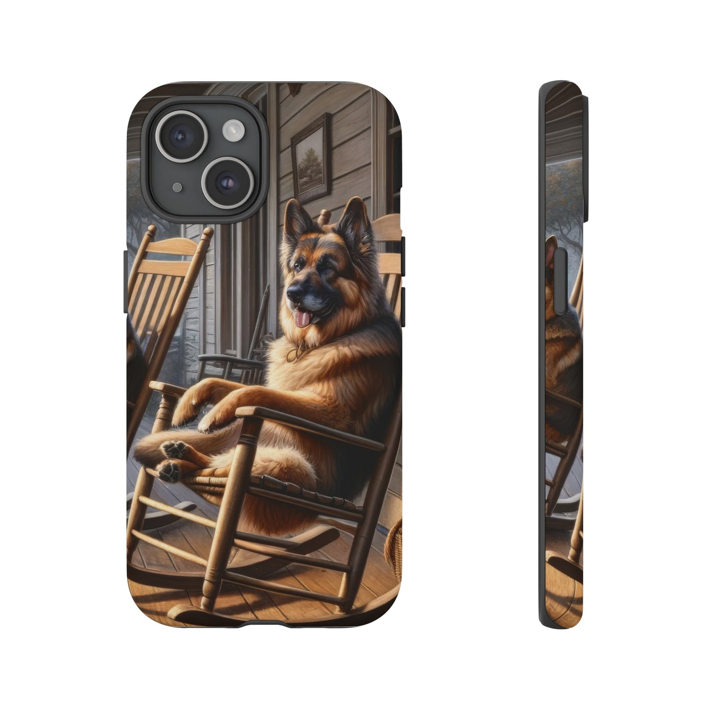 German Shepherd on the Porch Tough Phone Case