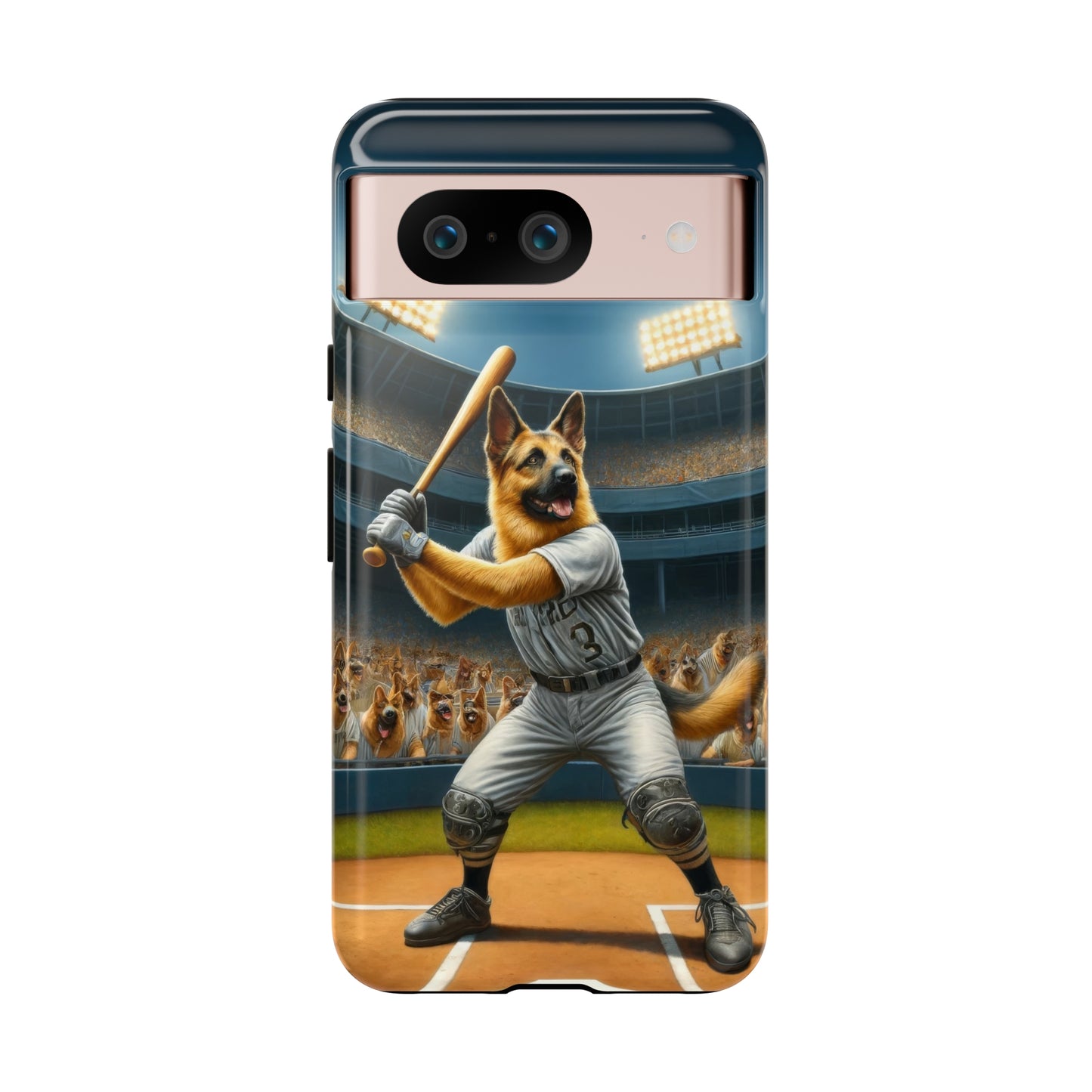 German Shepherd Playing Baseball Tough Phone Case