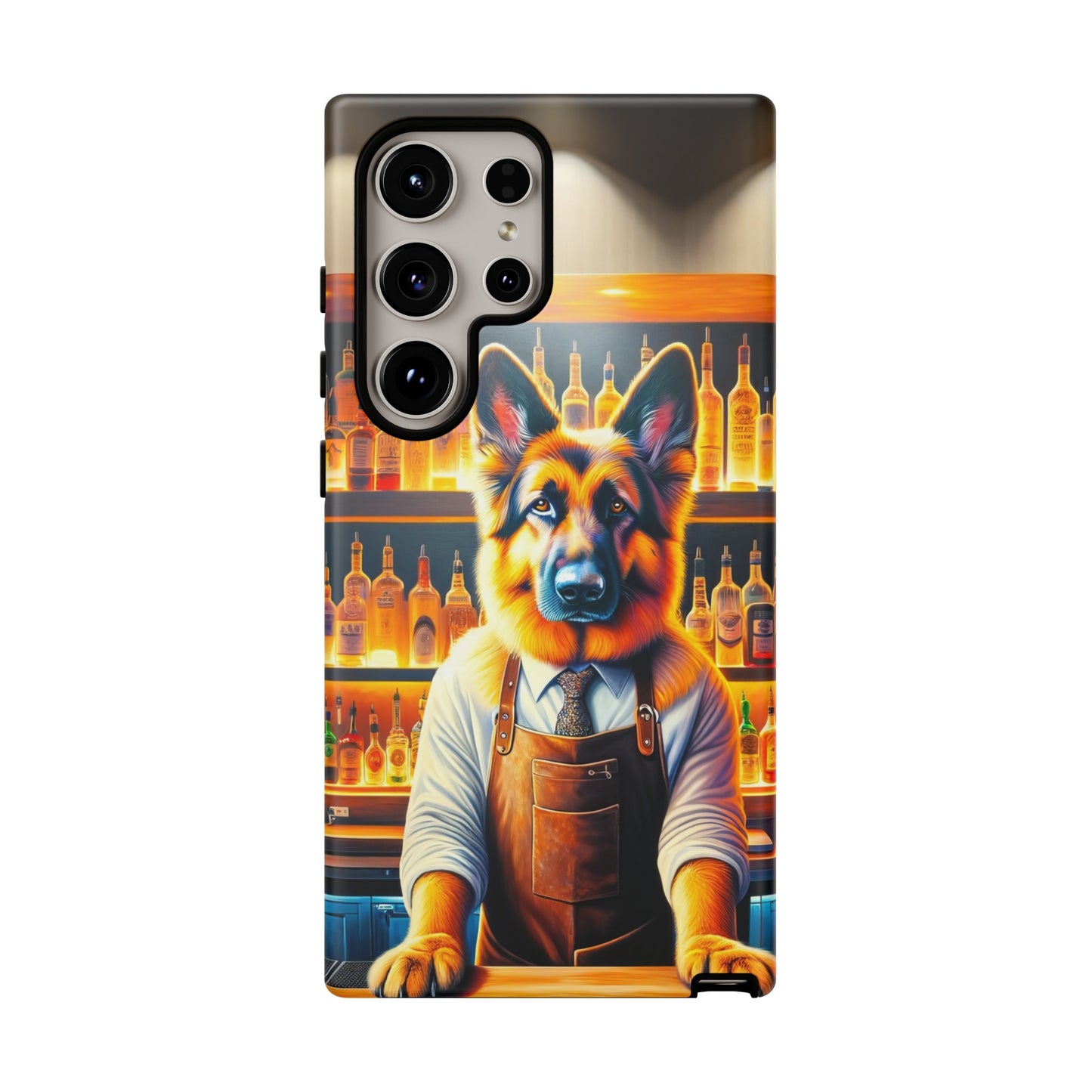 German Shepherd Tending a Bar Phone Case