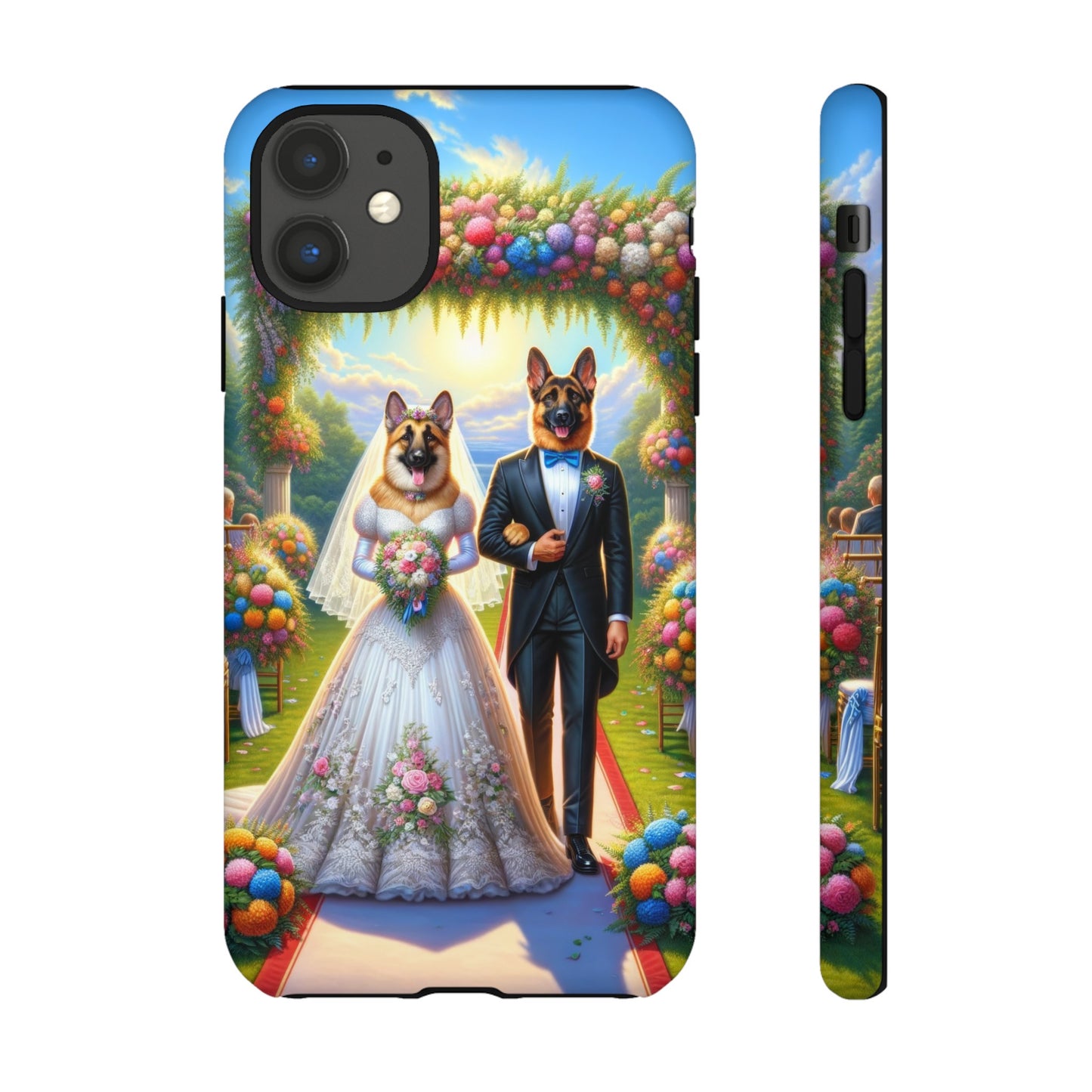 German Shepherds getting Married  Phone Case