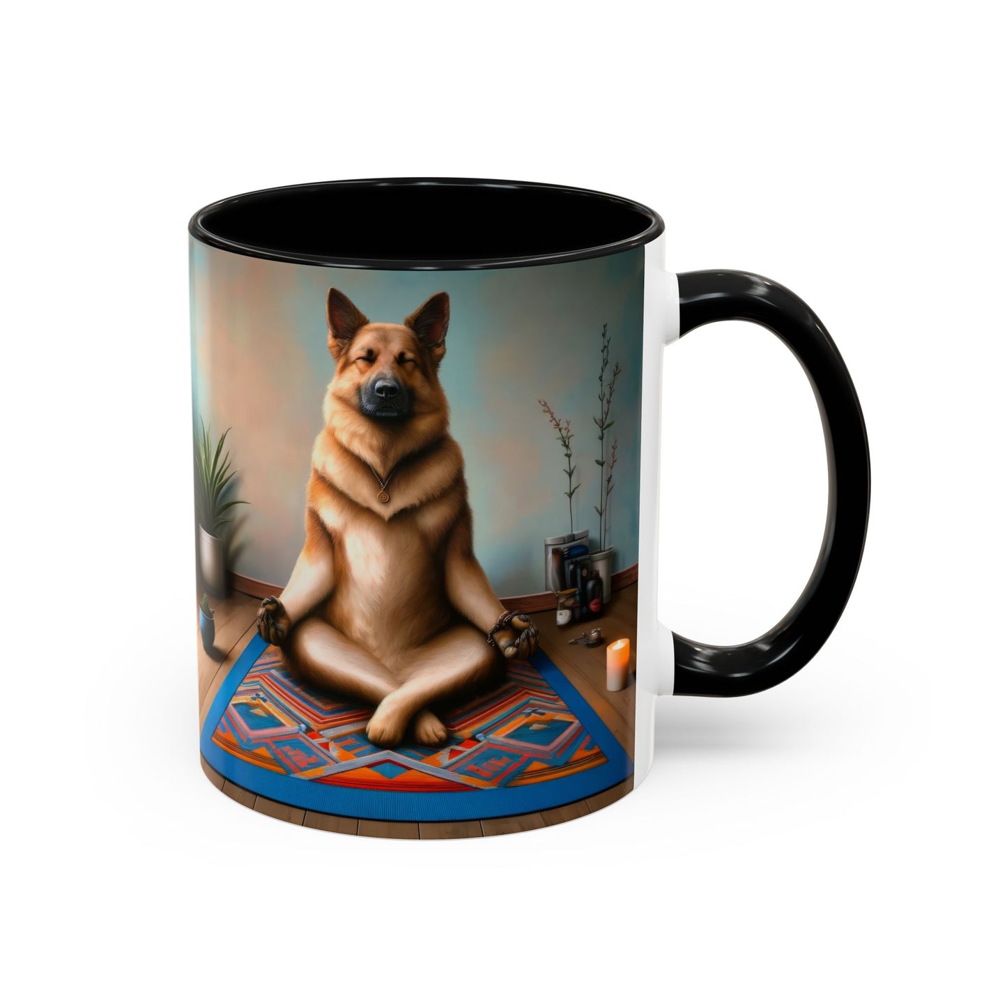 German Shepherd Meditating Coffee Mug