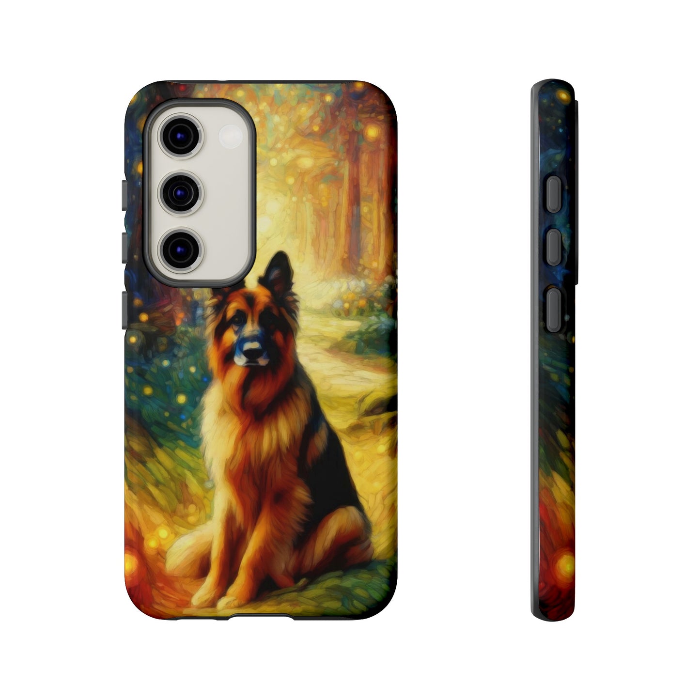 Neo-impressionism and fairy tale German Shepherd Phone Case