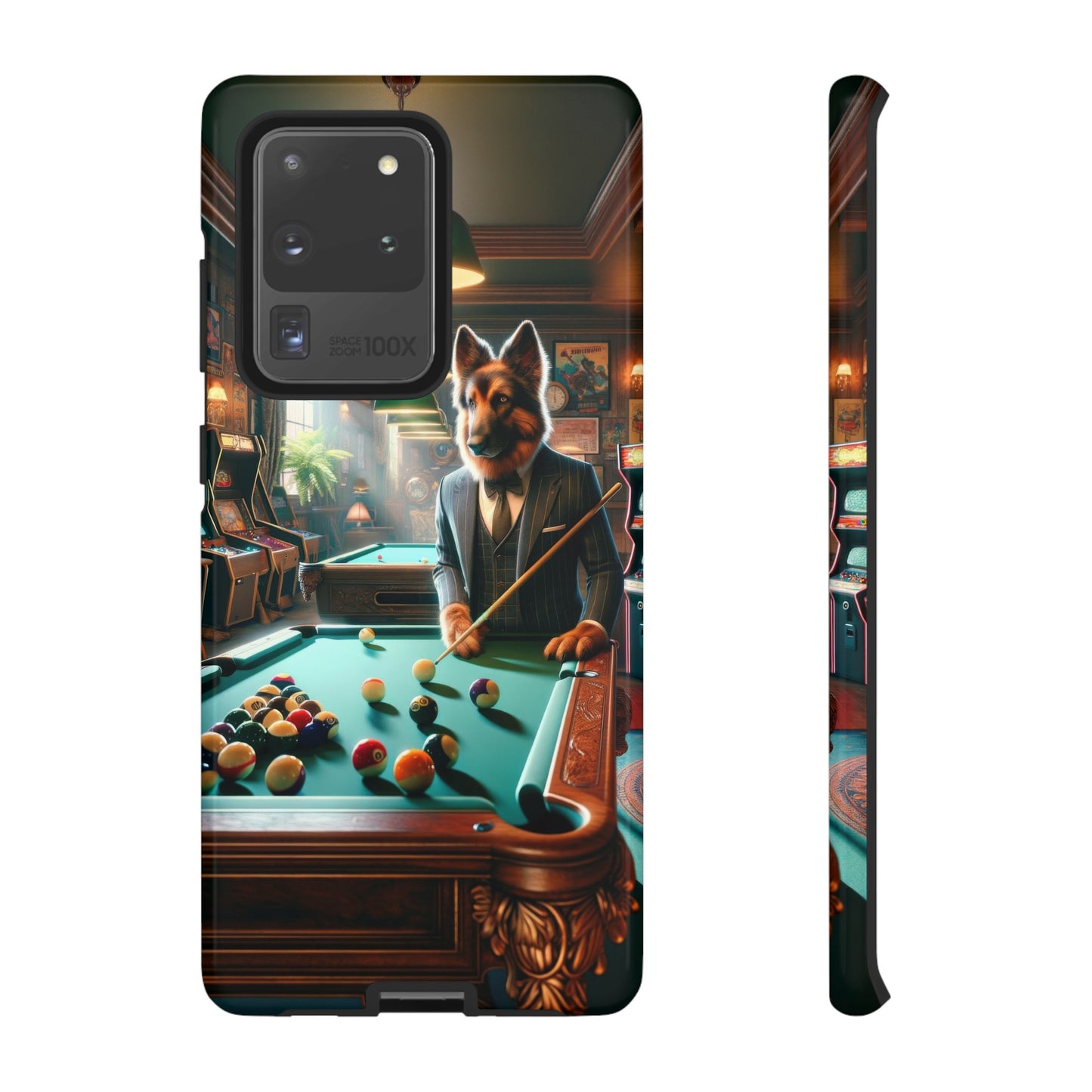 German Shepherd Playing Pool Phone Case