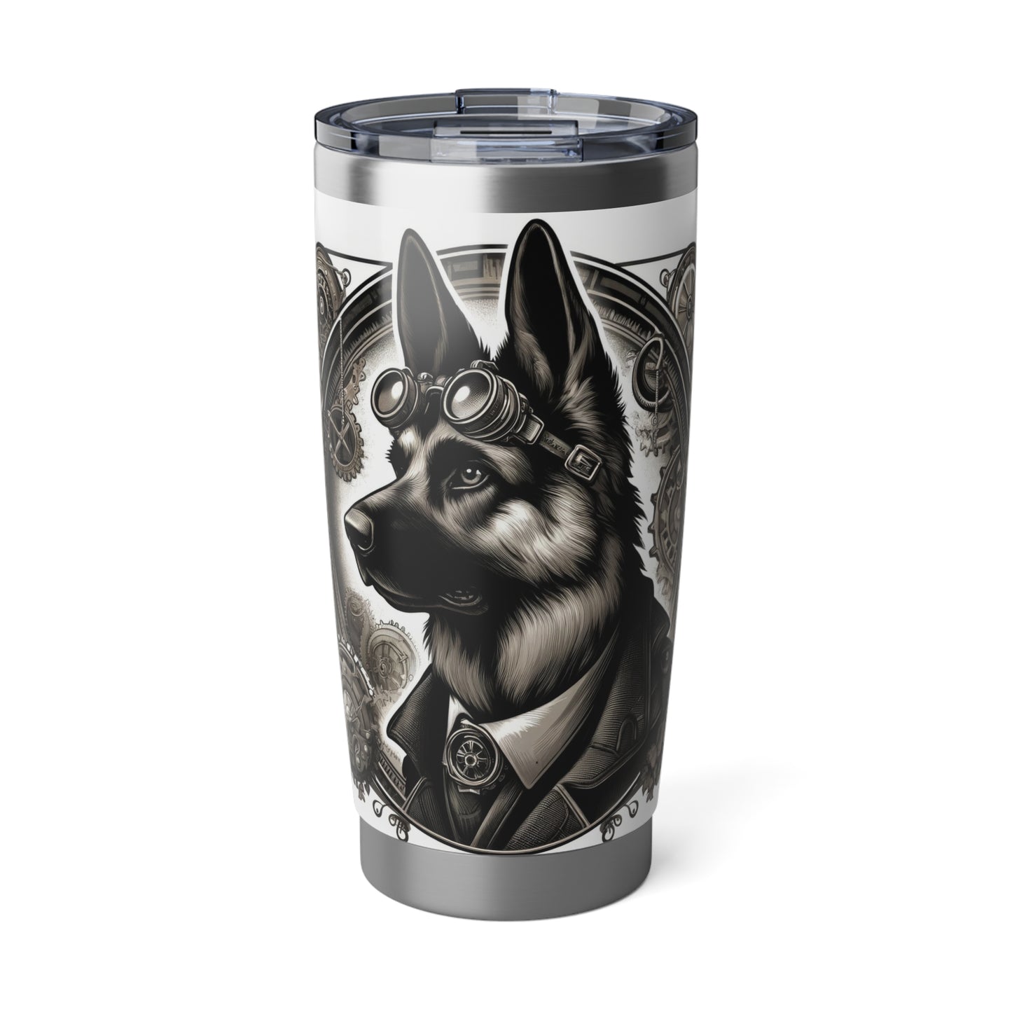 Steampunk V2 German Shepherd 20oz Tumbler