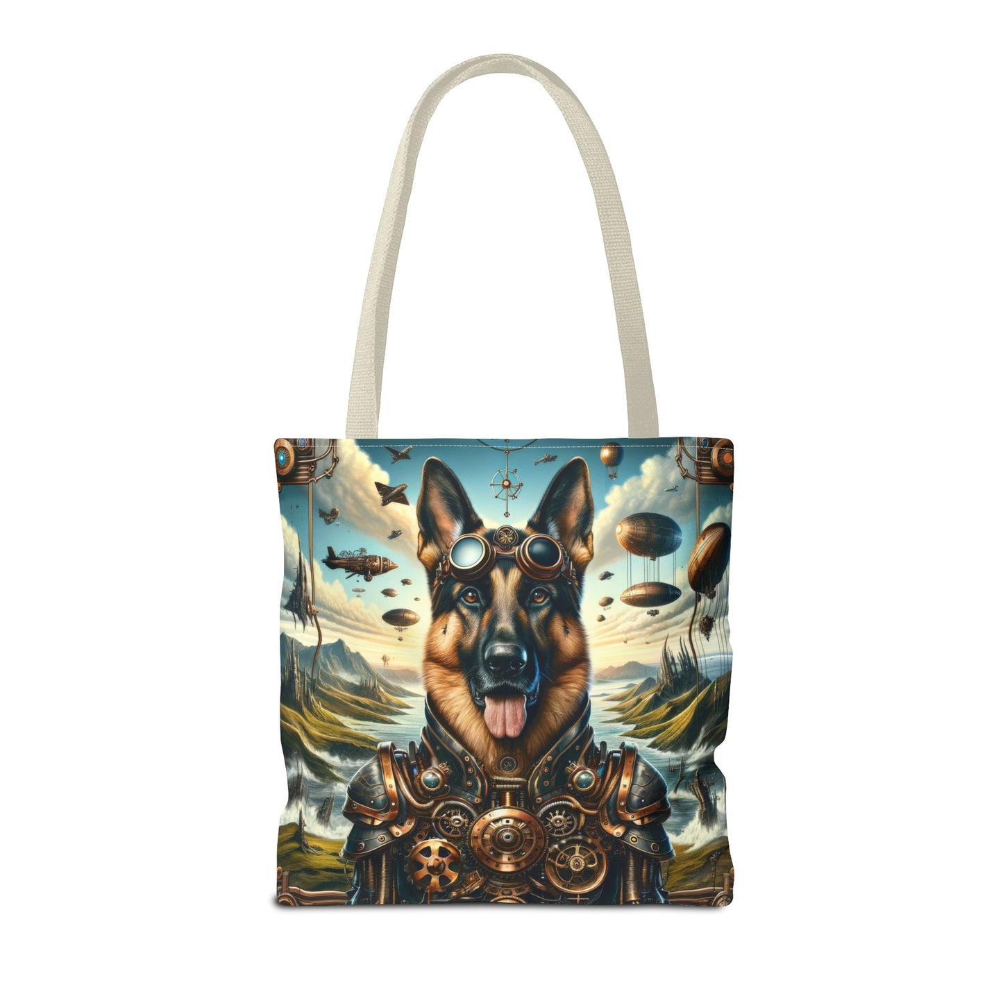 Steampunk Fantasy German Shepherd V2 Tote Bag