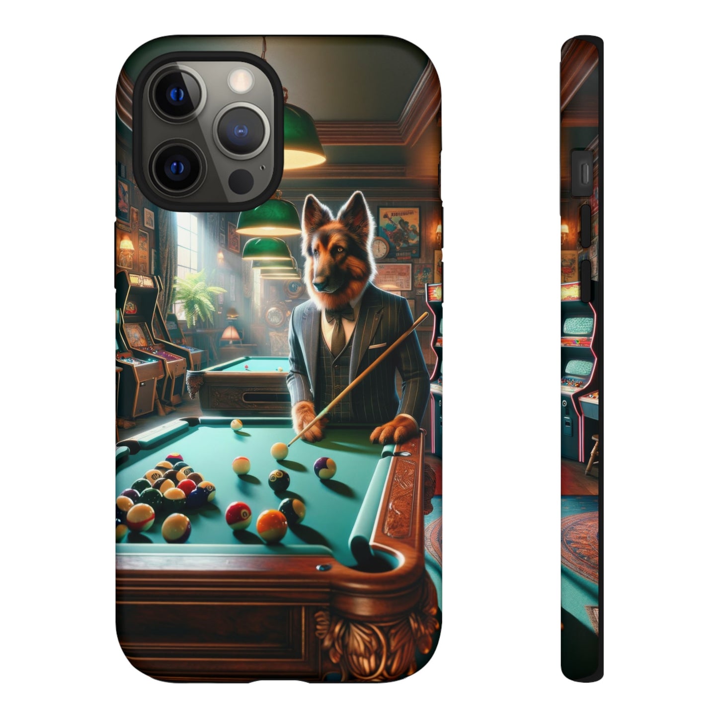 German Shepherd Playing Pool Phone Case