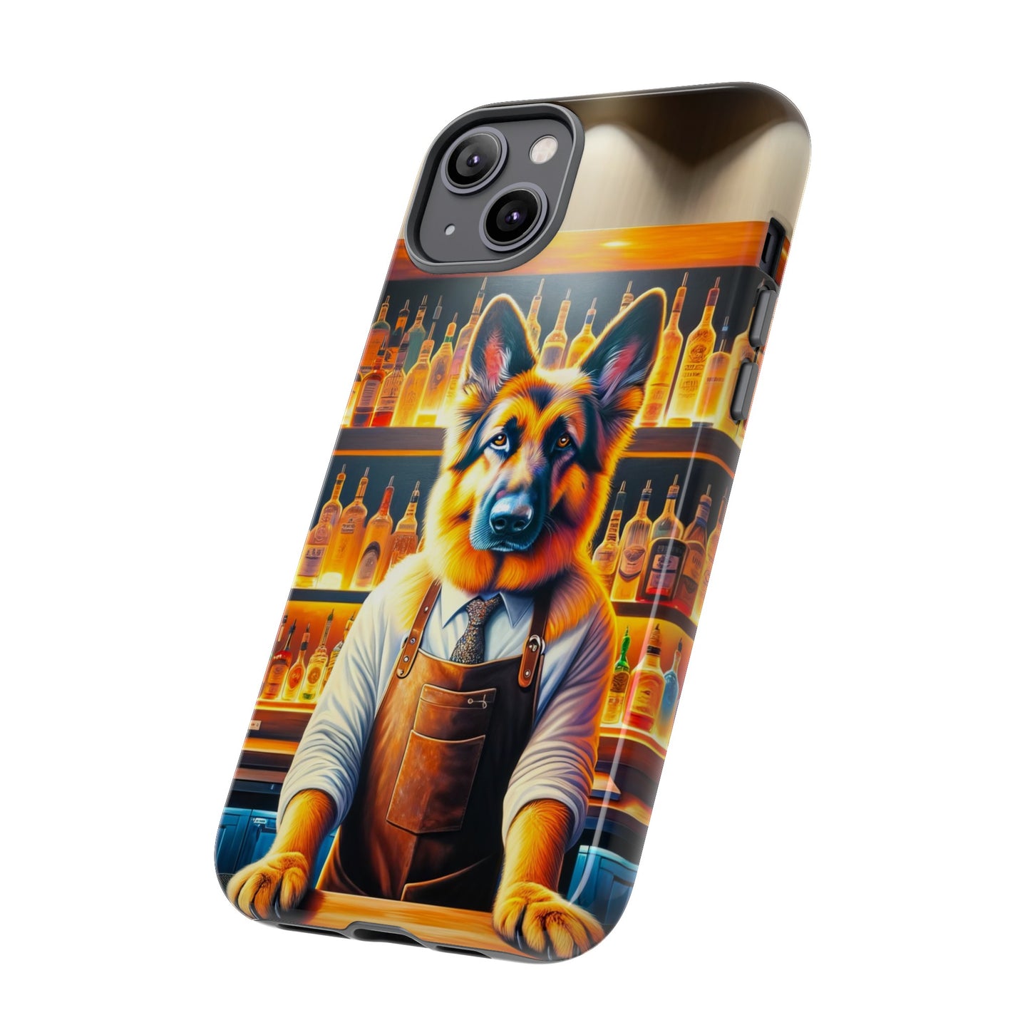 German Shepherd Tending a Bar Phone Case