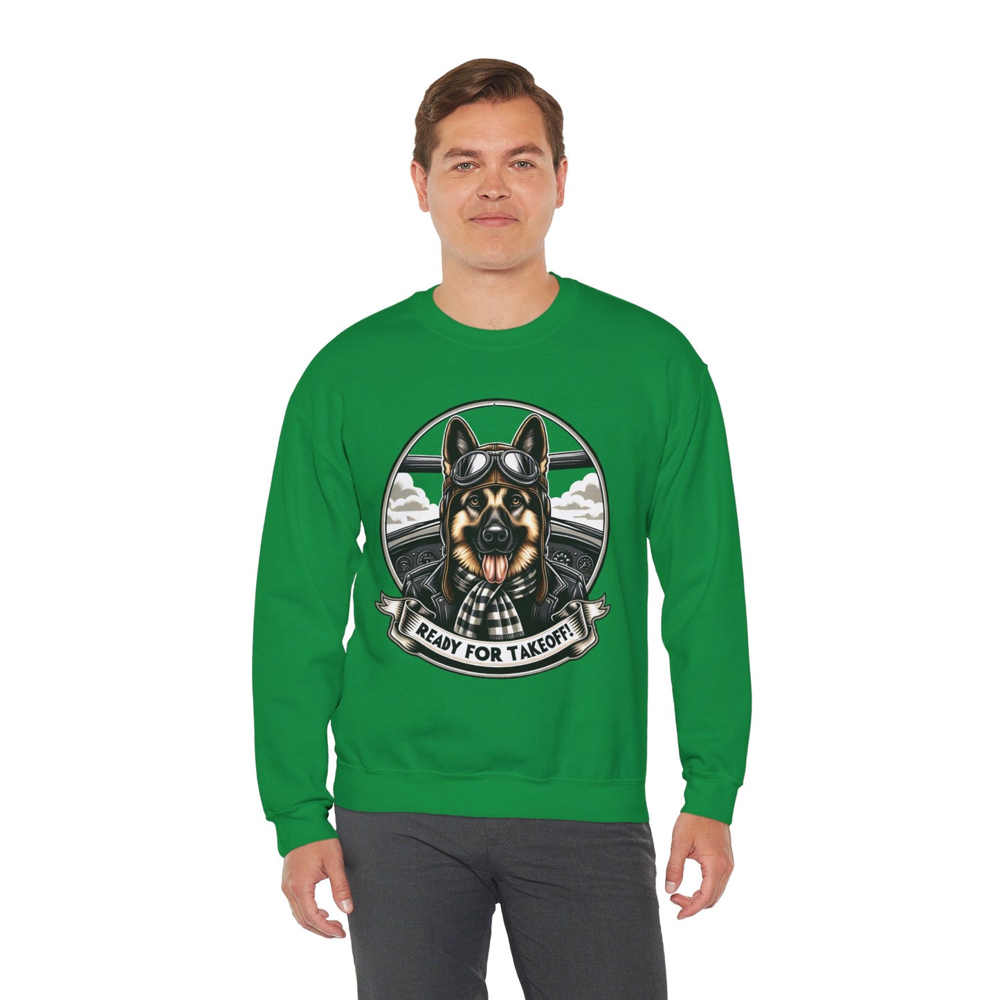 Ready for Takeoff! Sweatshirt (10 colors) (German Shepherd)