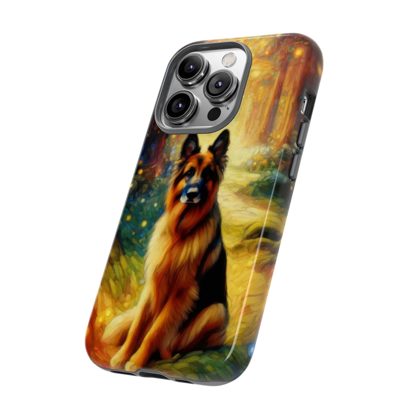 Neo-impressionism and fairy tale German Shepherd Phone Case