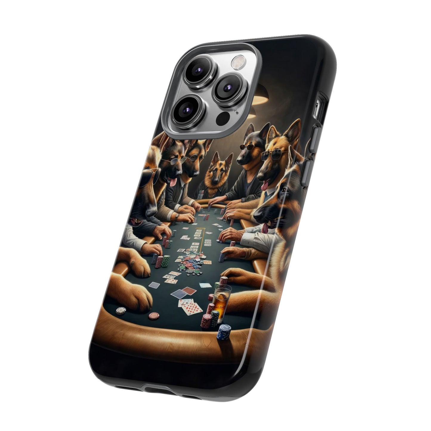 German Shepherds Playing Poker Tough Phone Case