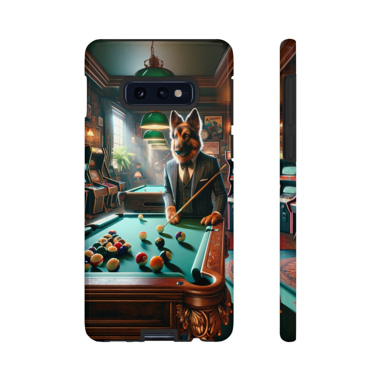 German Shepherd Playing Pool Phone Case