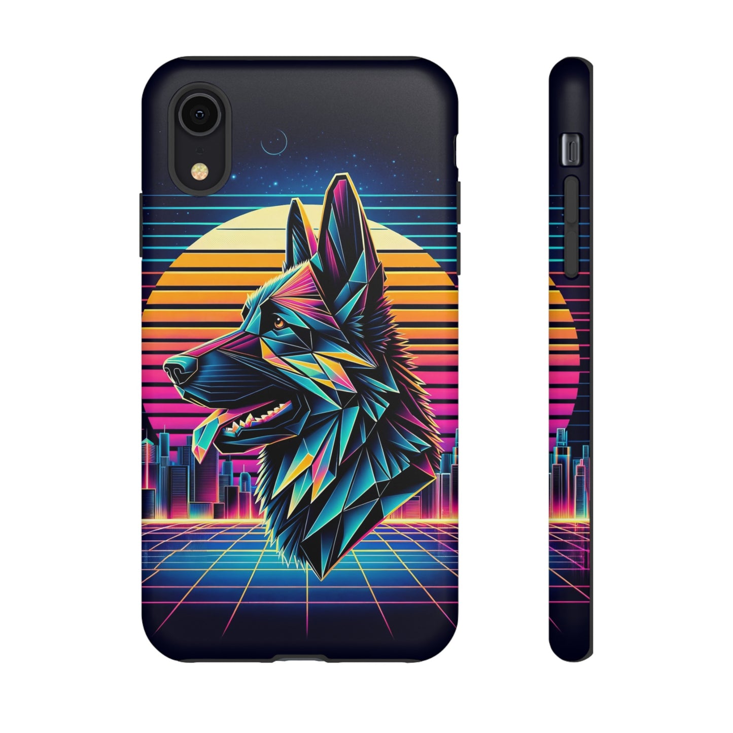 Origami and polyart German Shepherd Phone Case