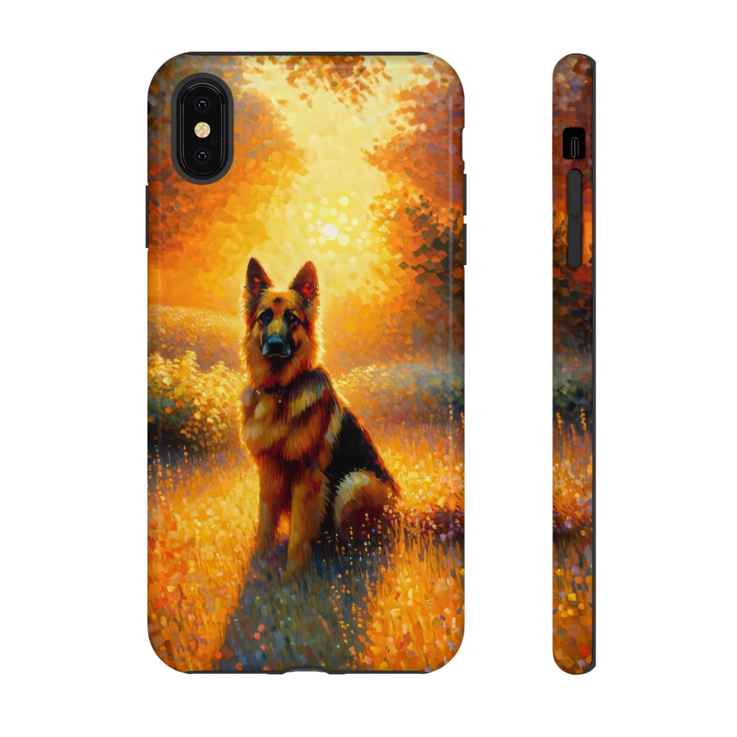 Golden hour and neo-impressionism German Shepherd Phone Case