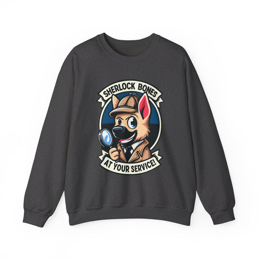 Sherlock Bones Sweatshirt (10 colors) (German Shepherd)