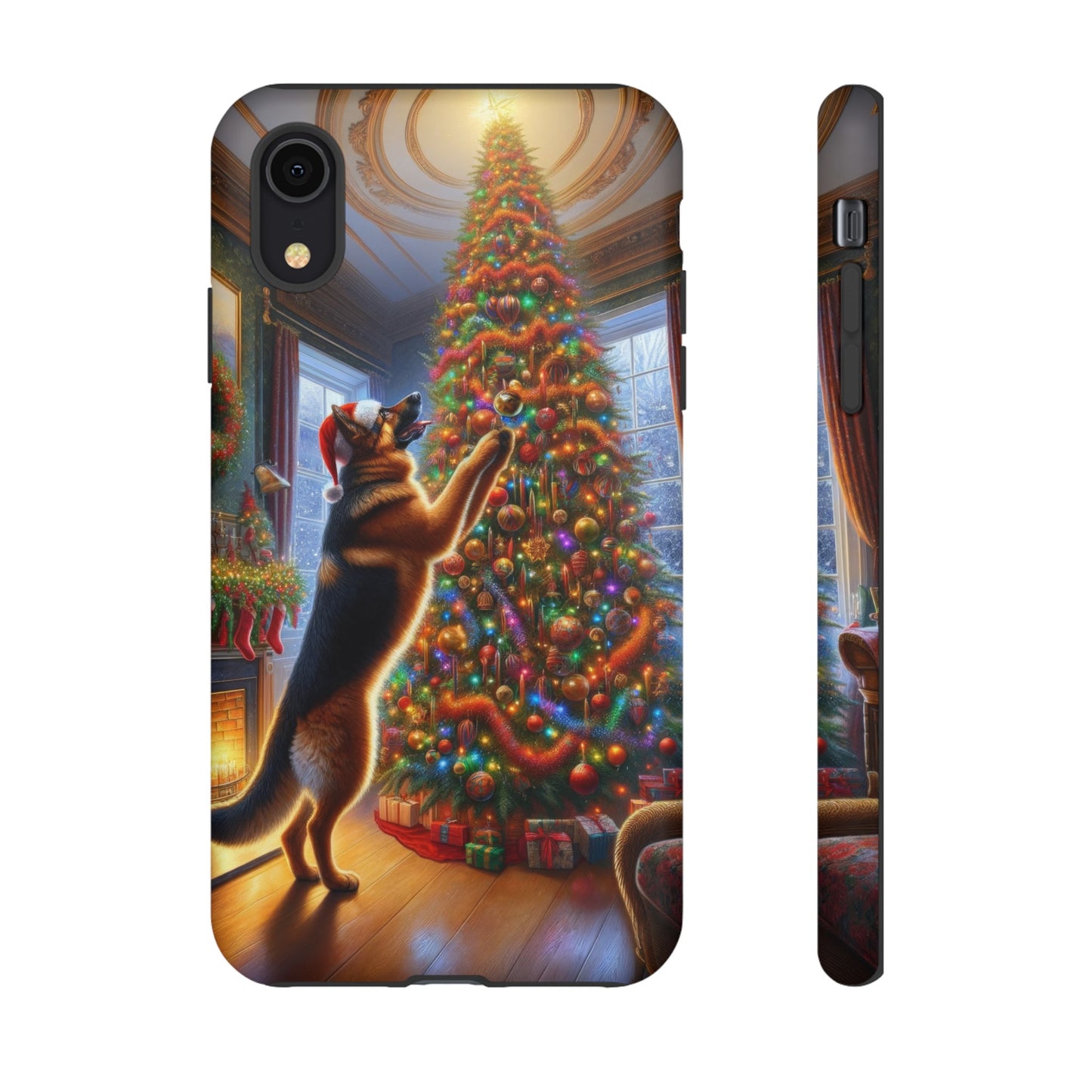 German Shepherd Christmas Tree Phone Case