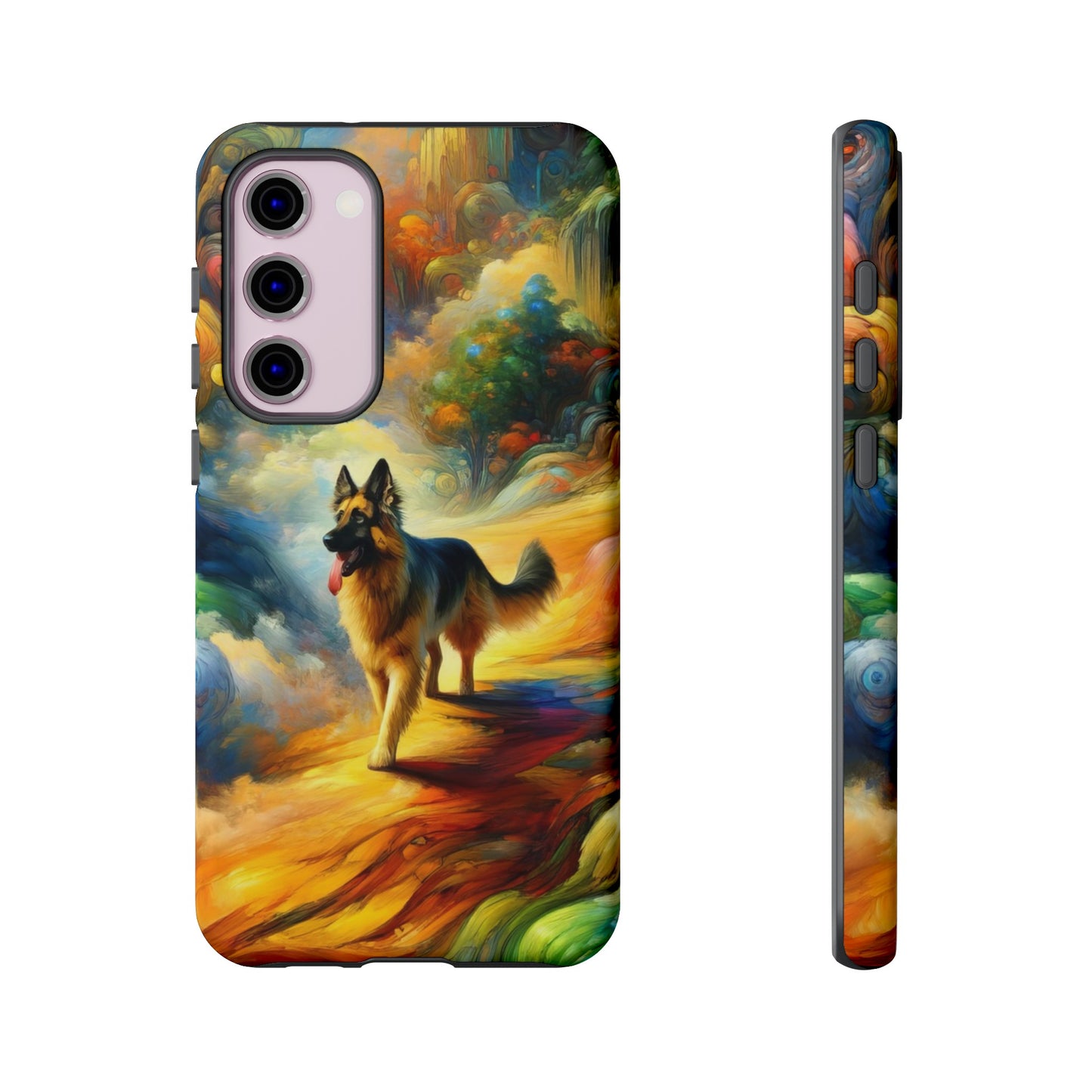 Fantasy and fauvism German Shepherd Phone Case