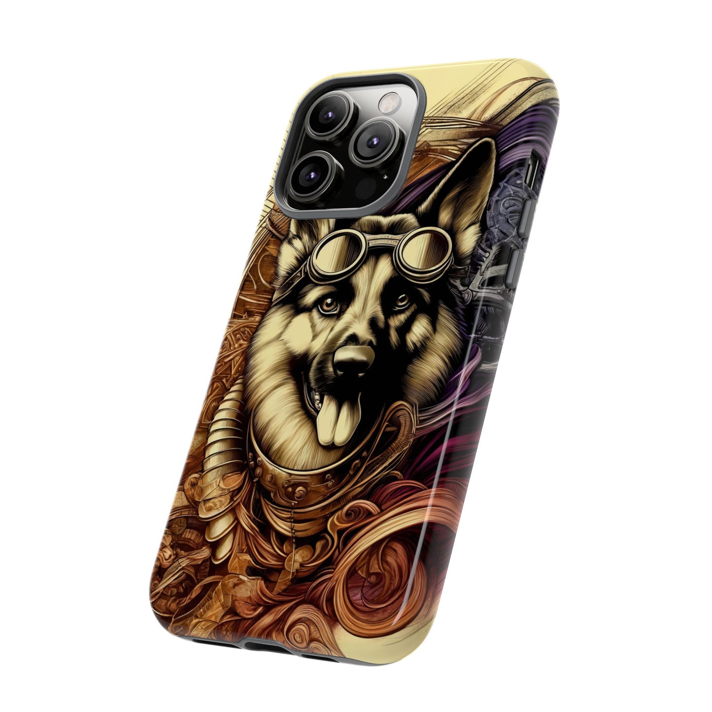 Steampunk German Shepherd Phone Case