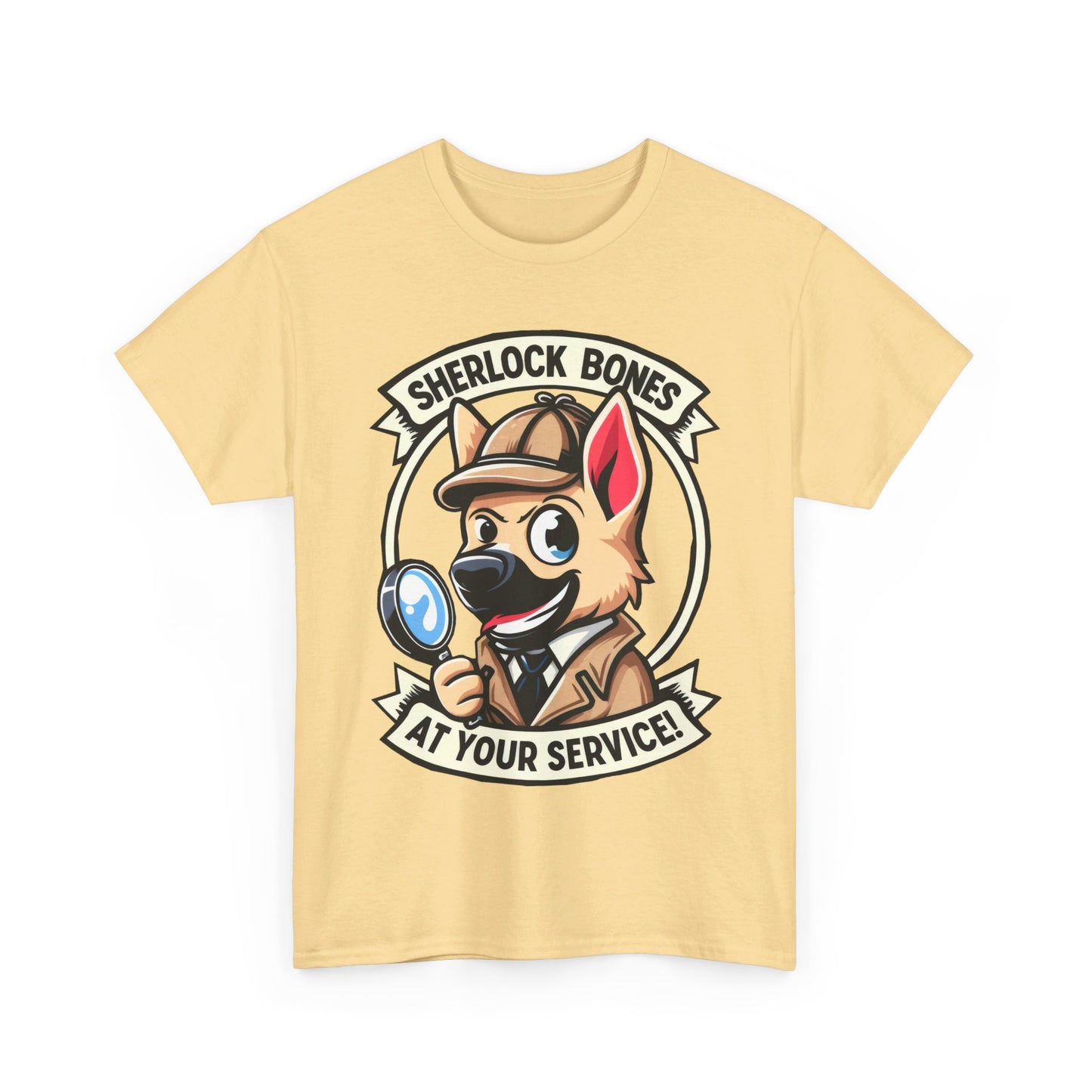 Sherlock Bones T-Shirt (13 colors) (German Shepherd)